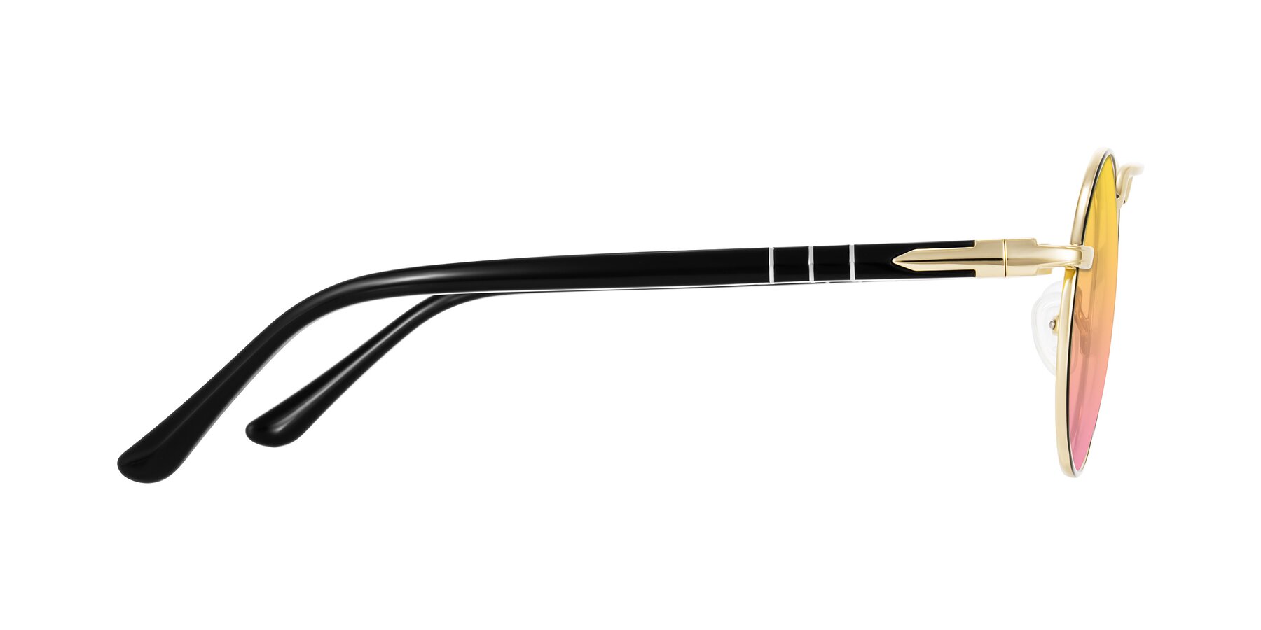 Side of Parrong in Black/Gold with Yellow / Pink Gradient Lenses