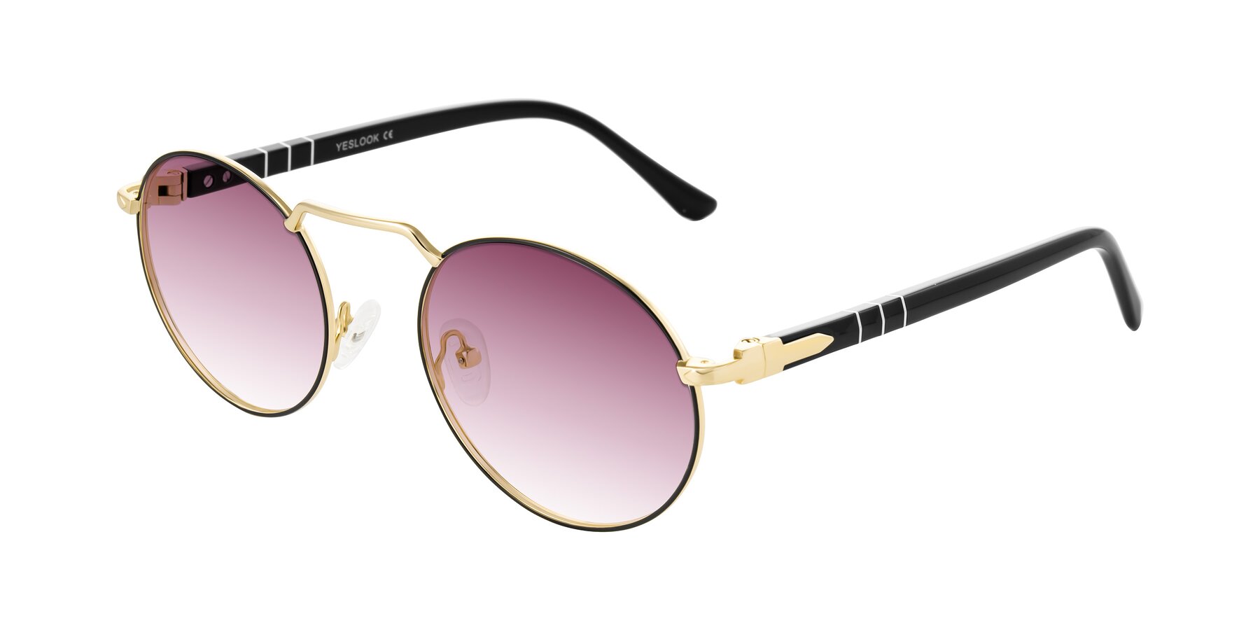 Angle of Parrong in Black/Gold with Wine Gradient Lenses