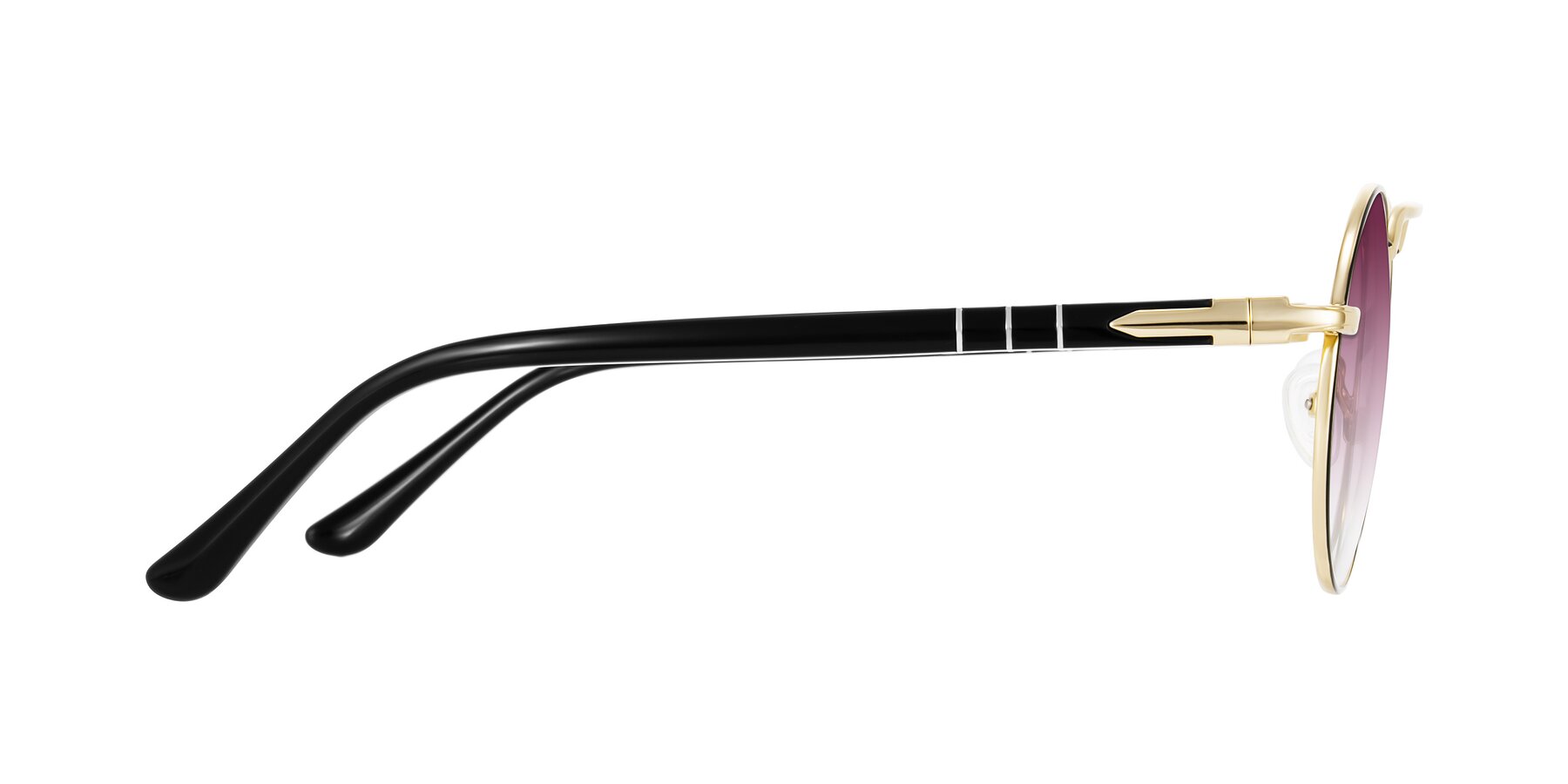 Side of Parrong in Black/Gold with Wine Gradient Lenses