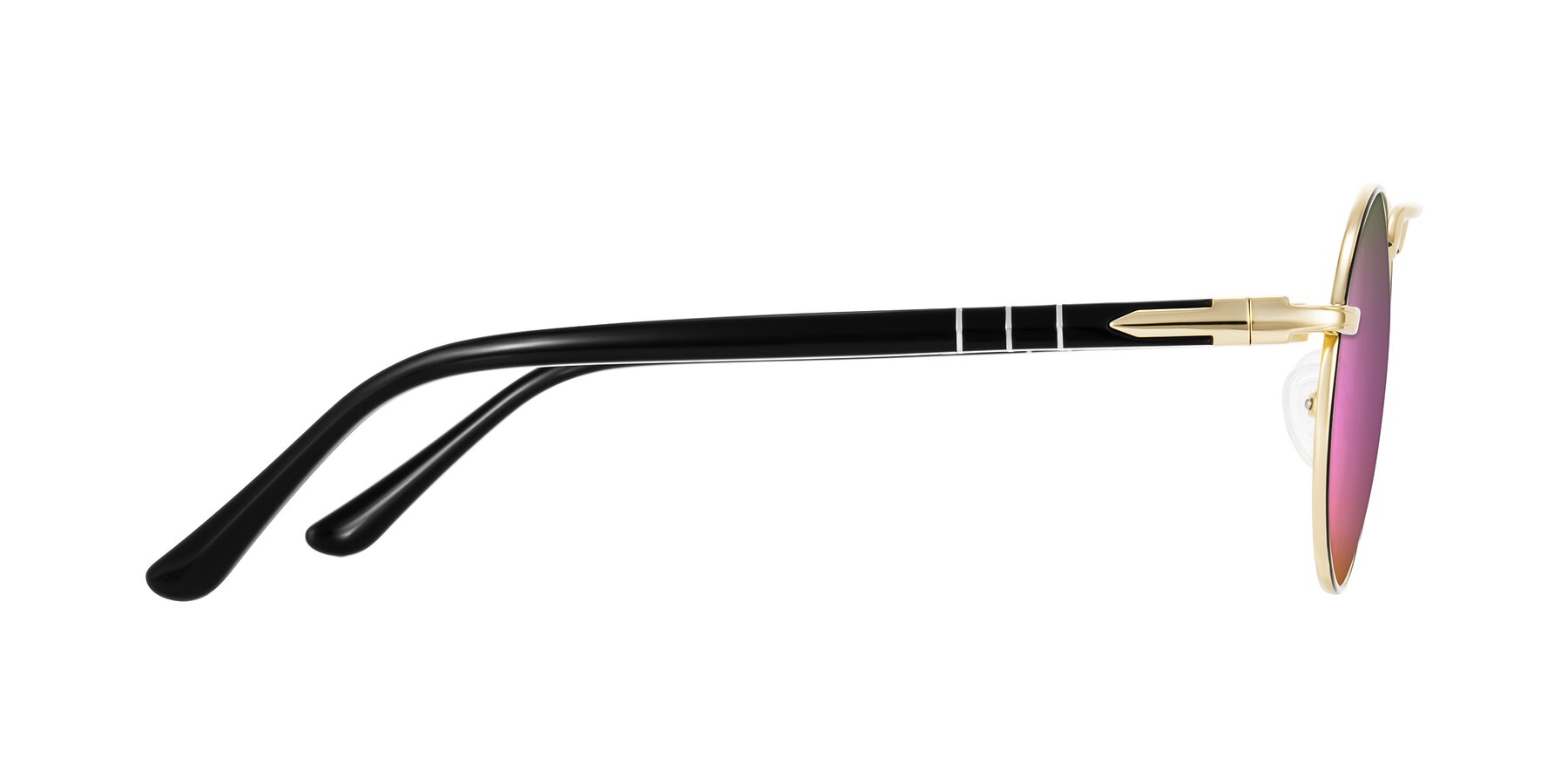 Side of Parrong in Black/Gold with Pink Mirrored Lenses