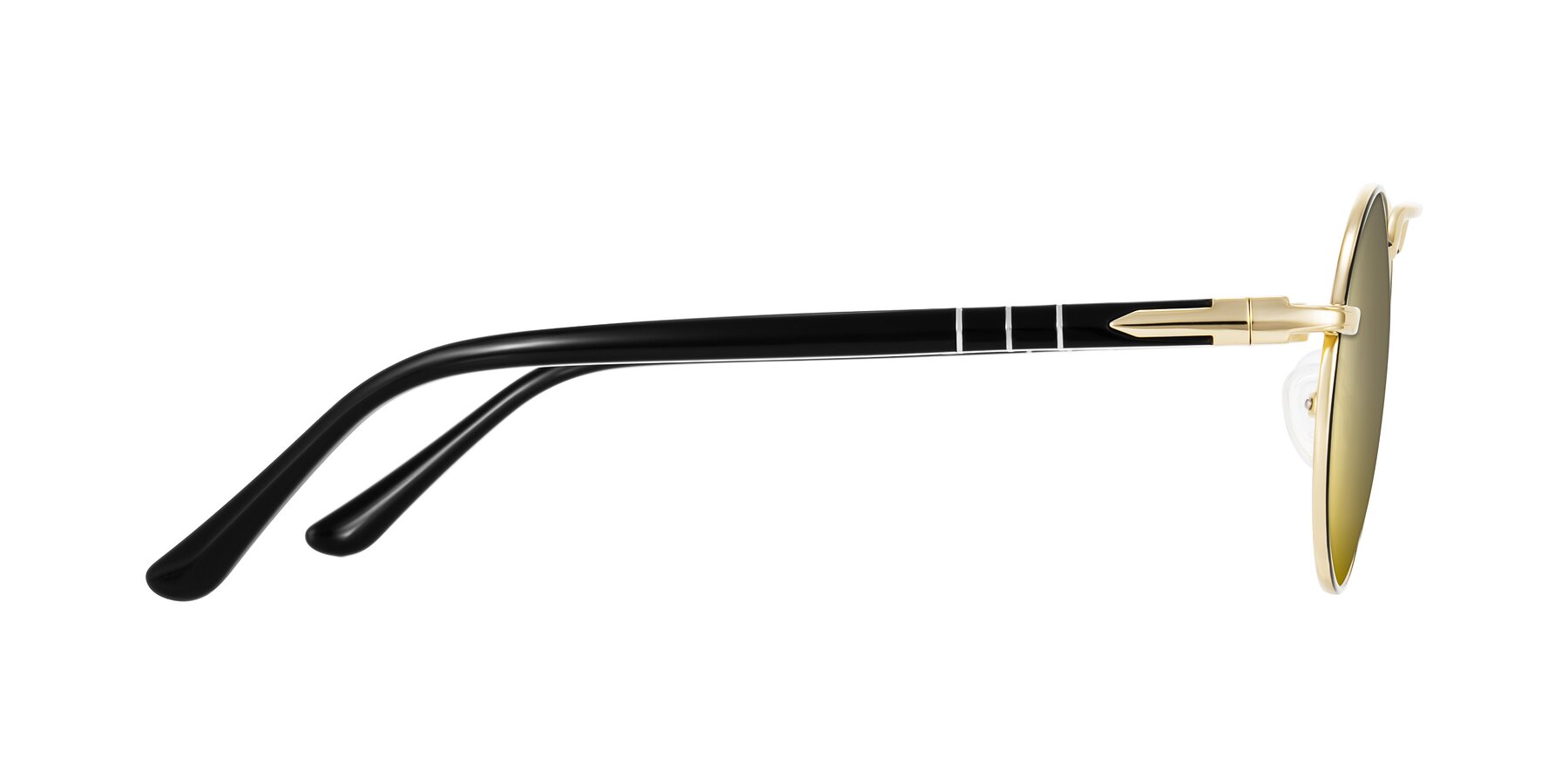 Side of Parrong in Black/Gold with Gold Mirrored Lenses