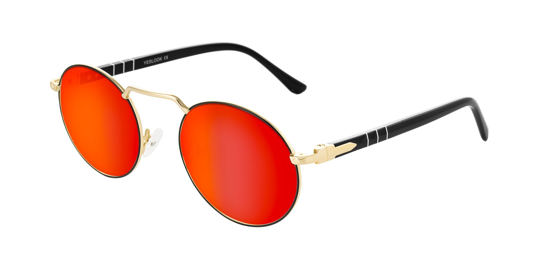 Angle of Parrong in Black/Gold with Red Gold Mirrored Lenses