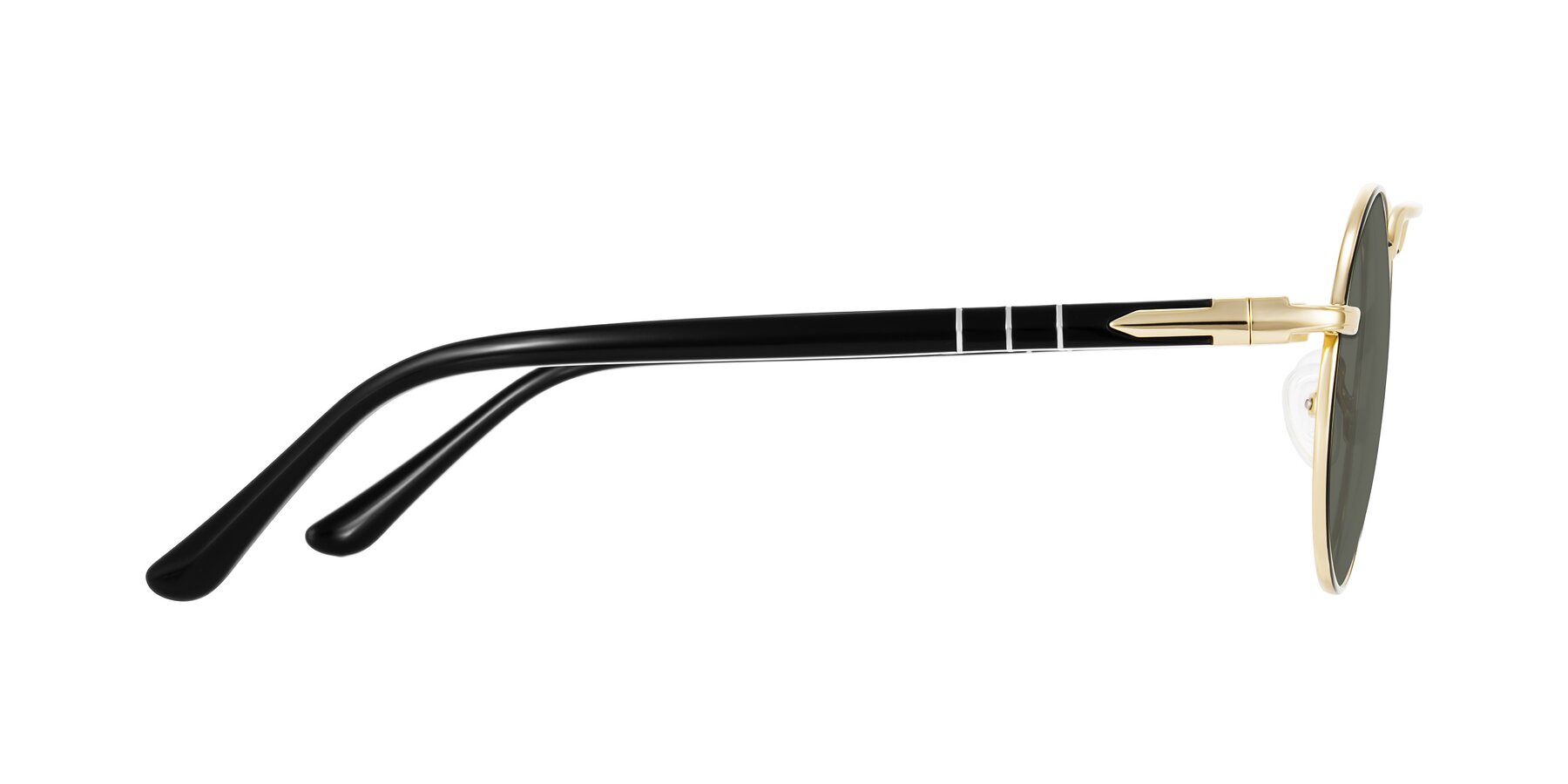 Side of Parrong in Black/Gold with Gray Polarized Lenses