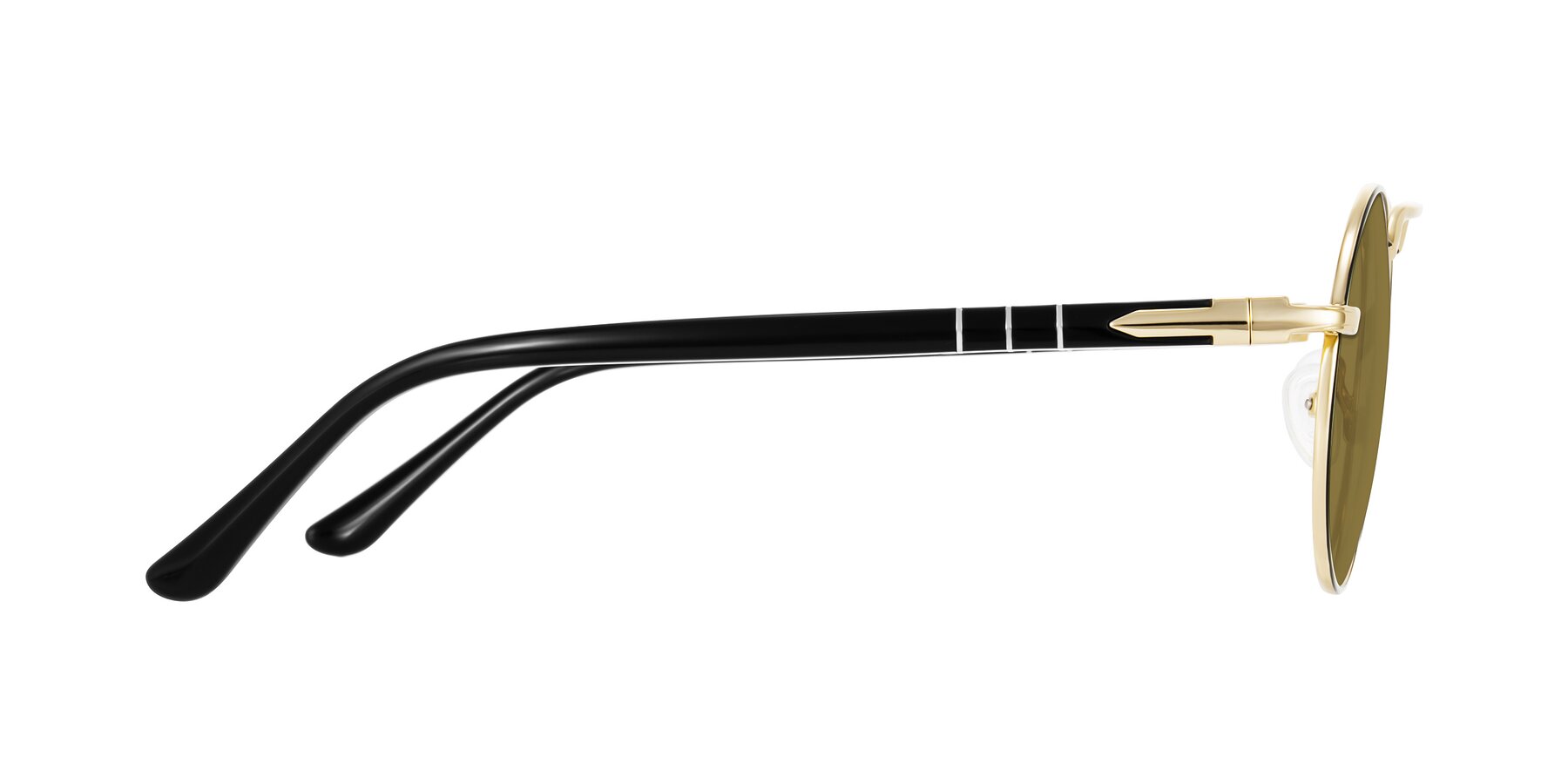 Side of Parrong in Black/Gold with Brown Polarized Lenses