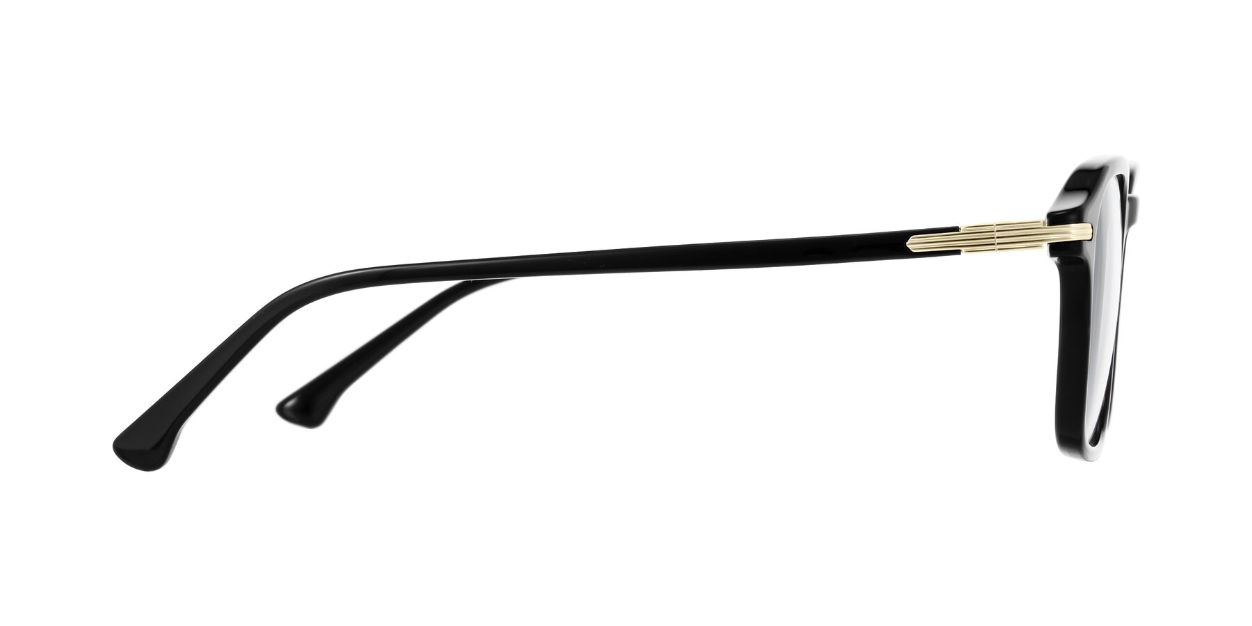 Side of Tlaho in Black with Clear Blue Light Blocking Lenses