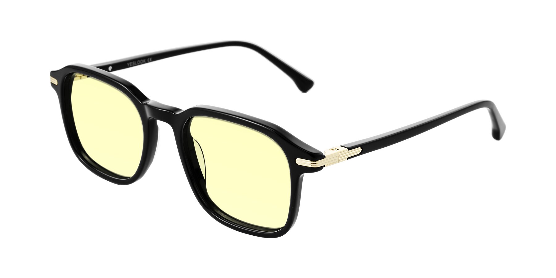 Angle of Tlaho in Black with Light Yellow Tinted Lenses