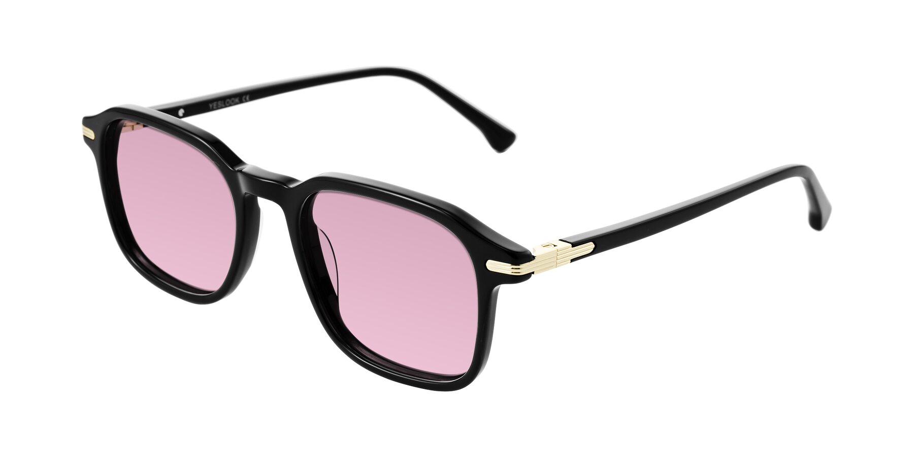 Angle of Tlaho in Black with Light Wine Tinted Lenses