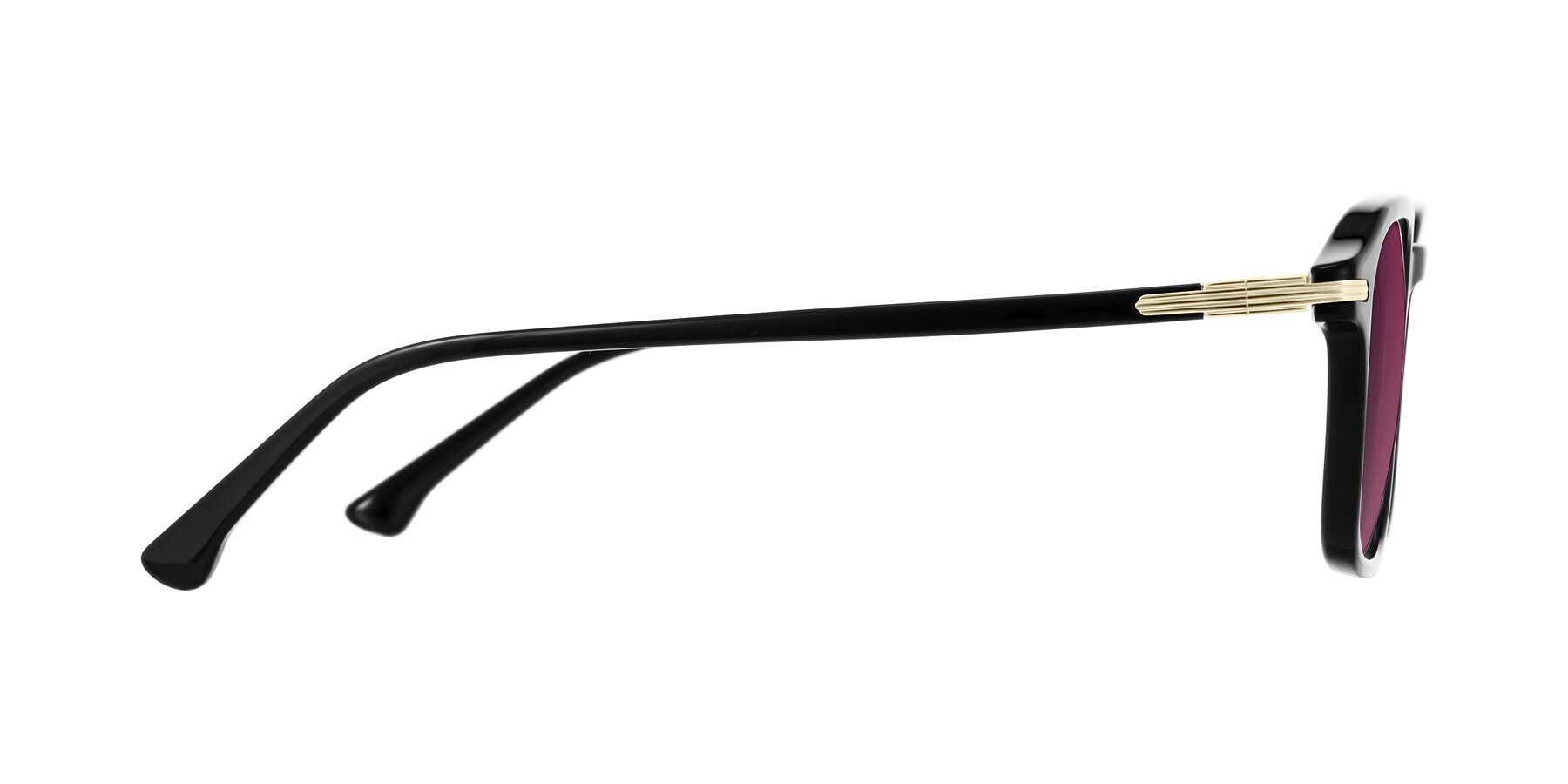 Side of Tlaho in Black with Wine Tinted Lenses