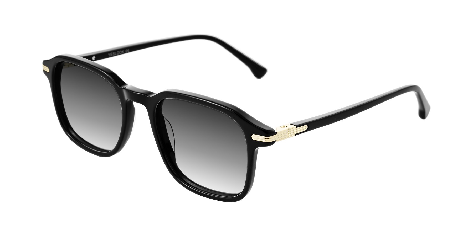 Angle of Tlaho in Black with Gray Gradient Lenses