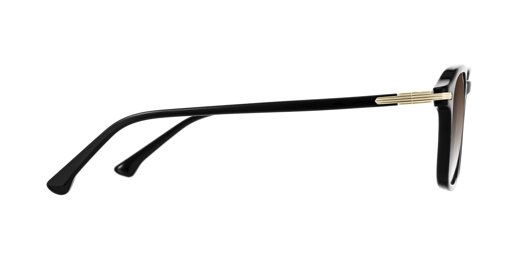 Side of Tlaho in Black with Brown Gradient Lenses