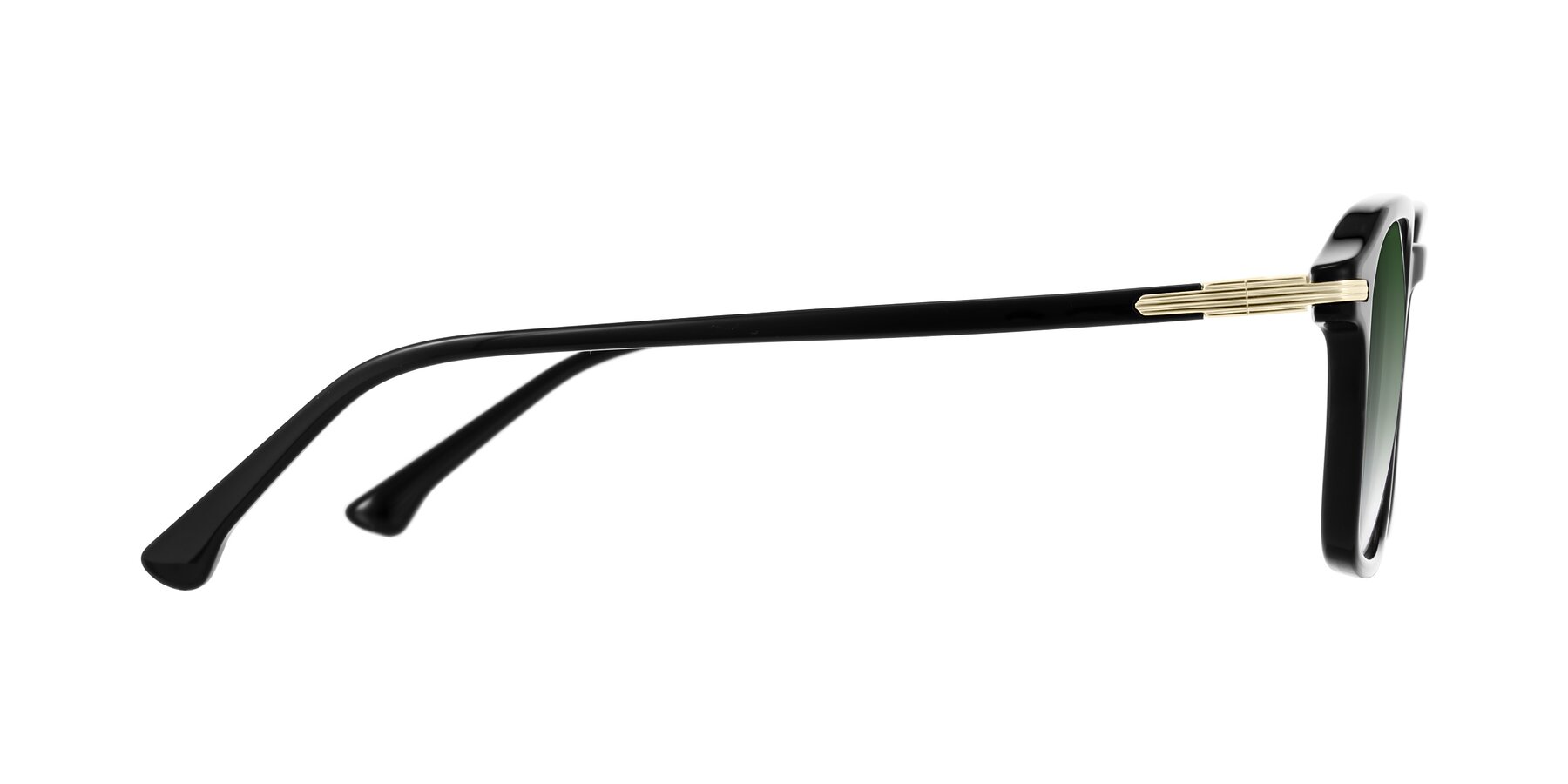 Side of Tlaho in Black with Green Gradient Lenses