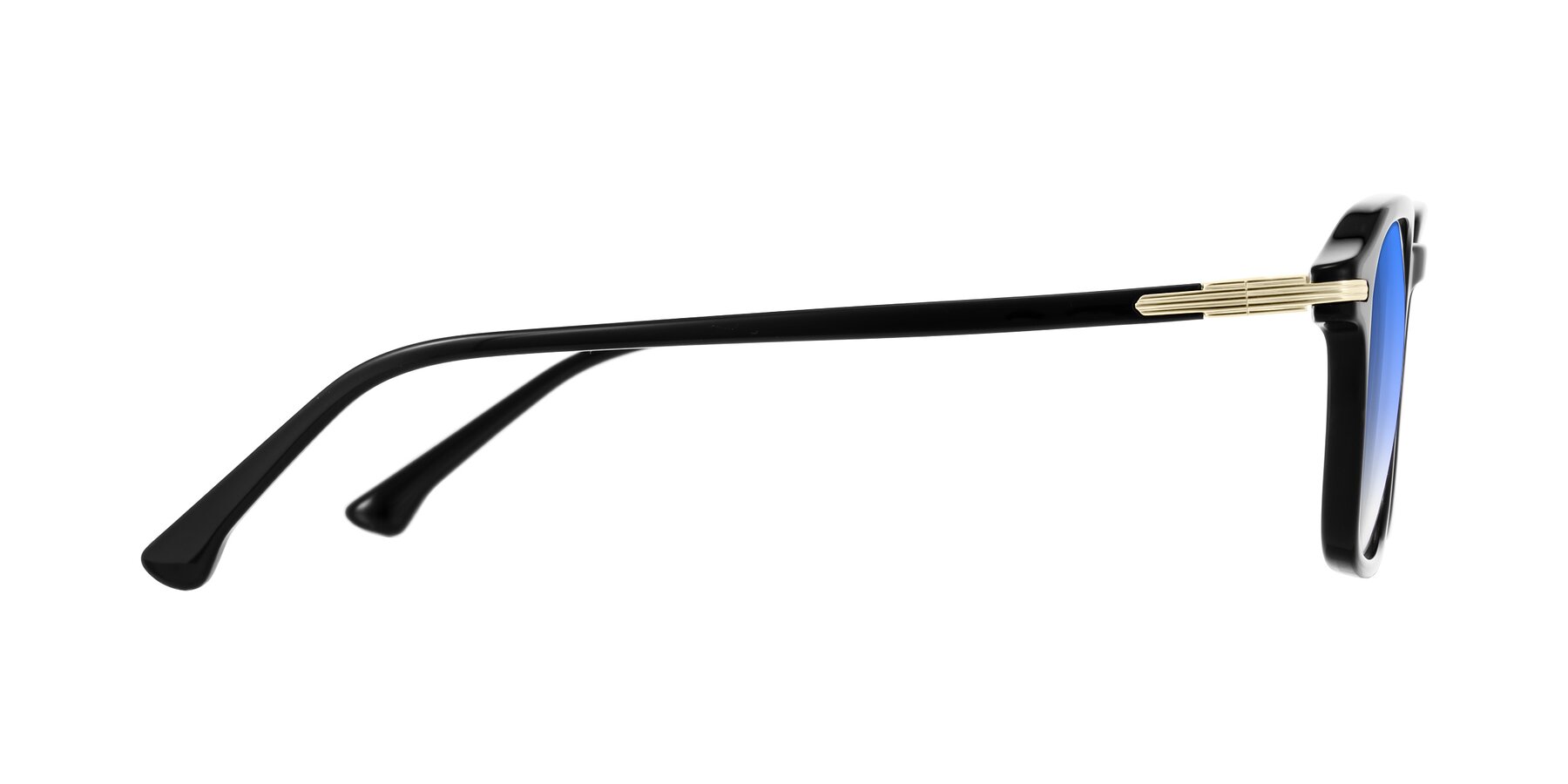 Side of Tlaho in Black with Blue Gradient Lenses