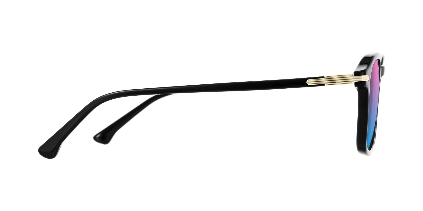 Side of Tlaho in Black with Pink / Blue Gradient Lenses
