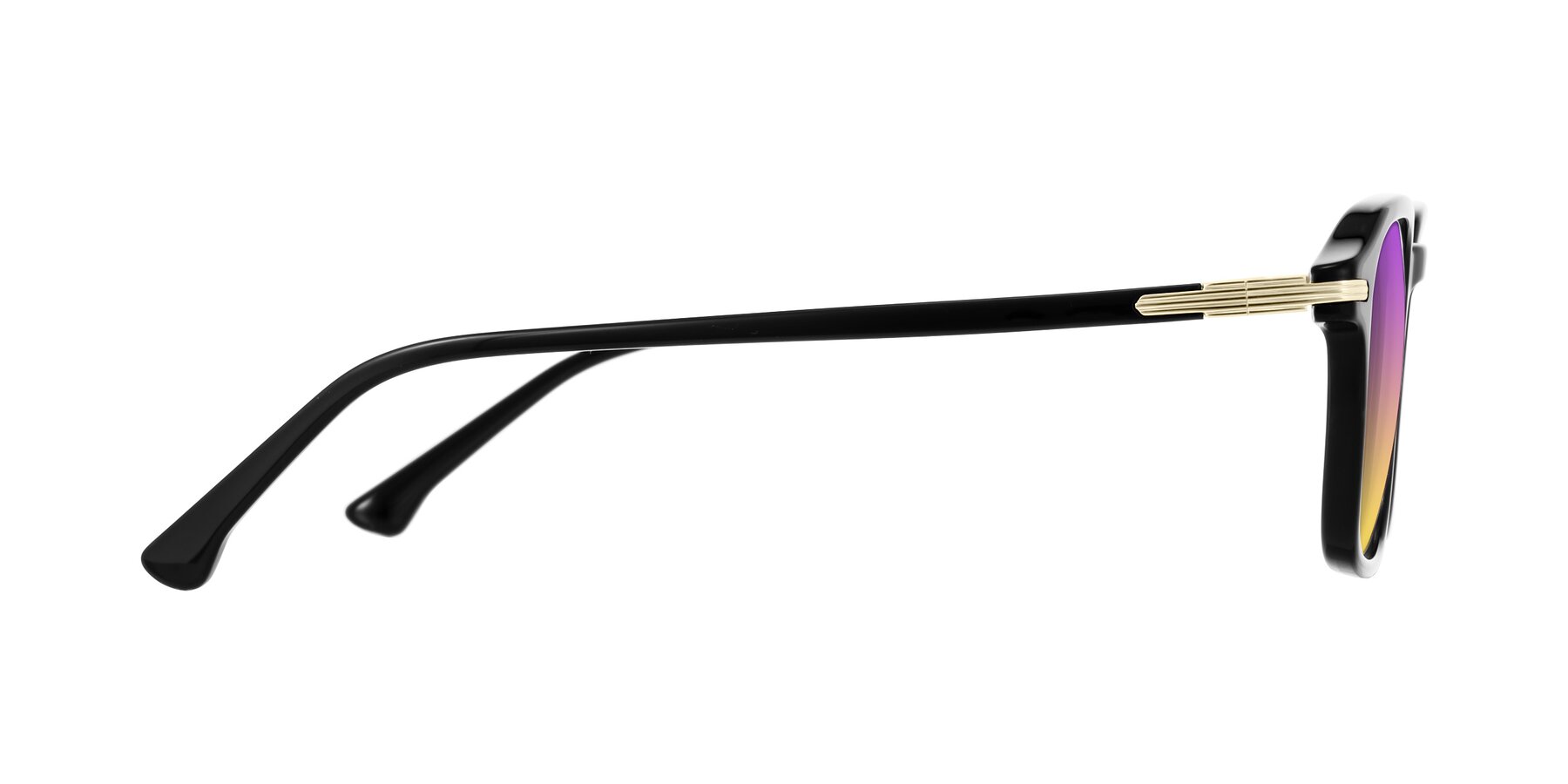 Side of Tlaho in Black with Purple / Yellow Gradient Lenses