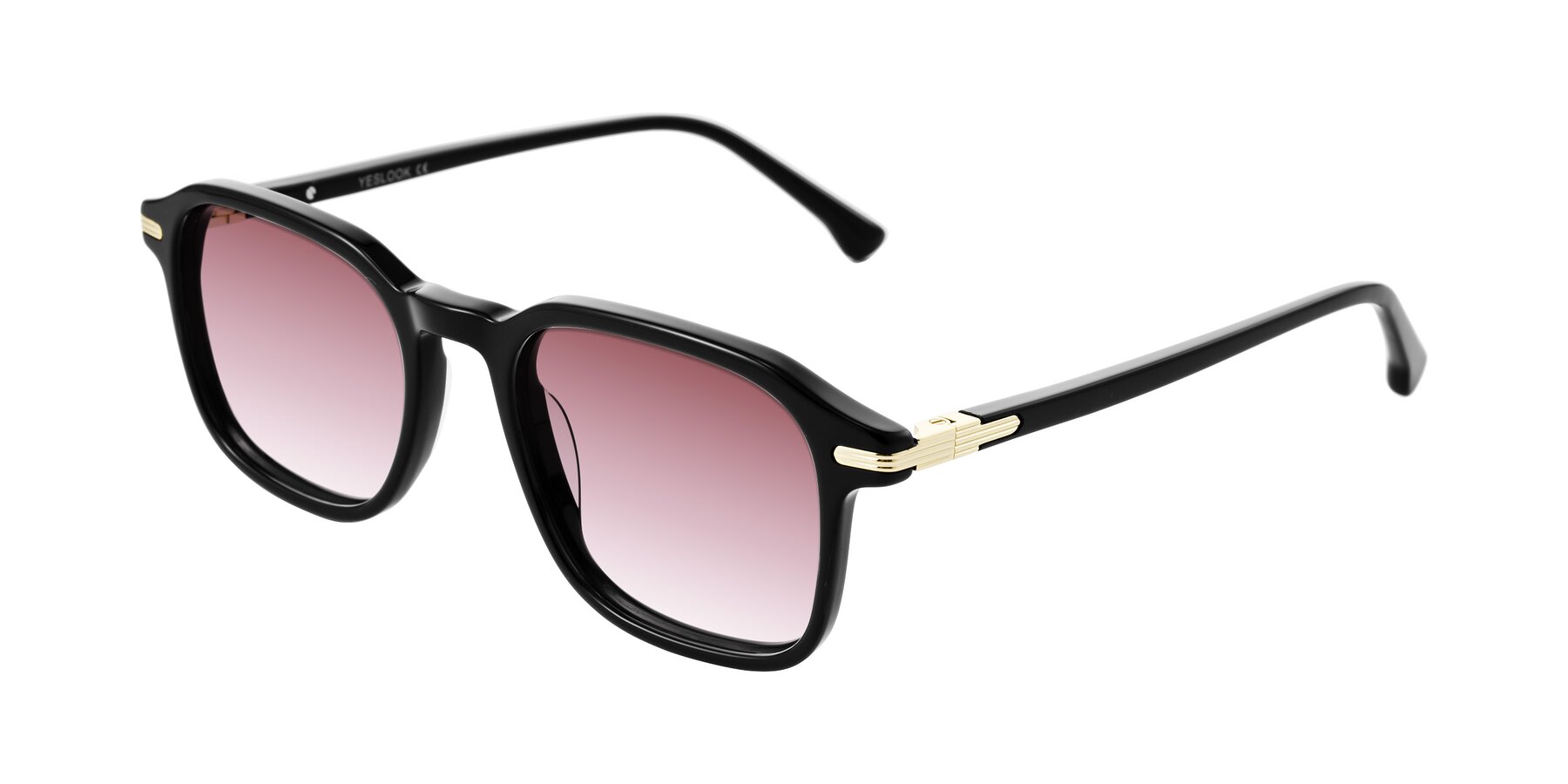 Angle of Tlaho in Black with Garnet Gradient Lenses