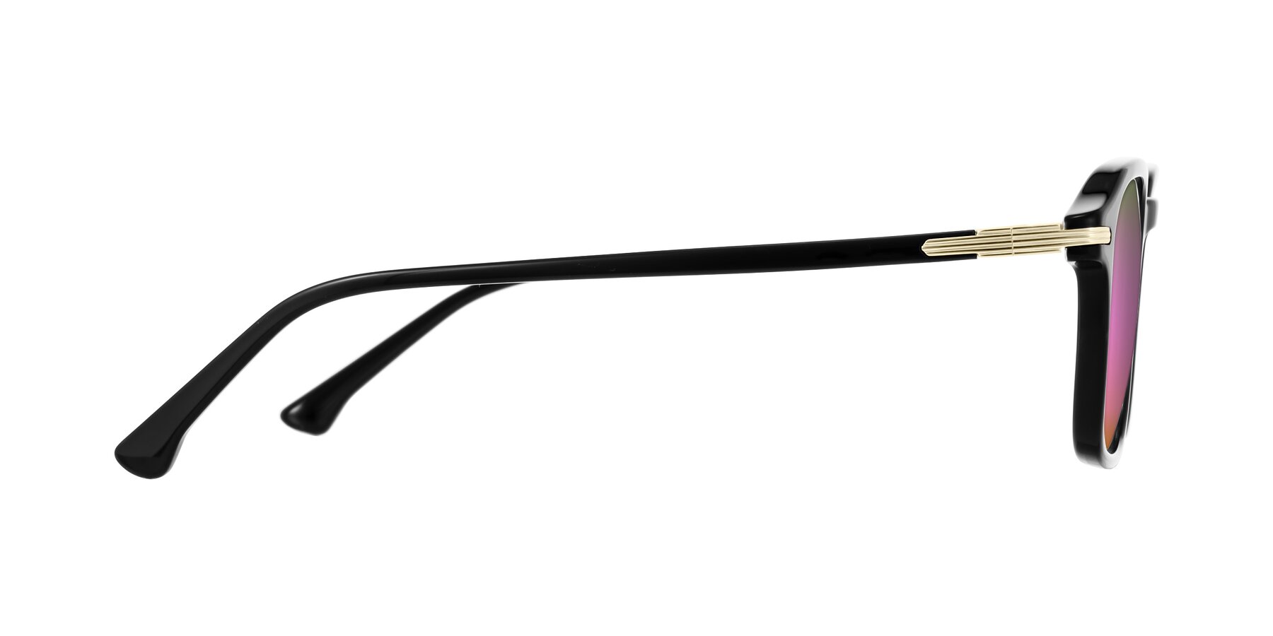 Side of Tlaho in Black with Pink Mirrored Lenses