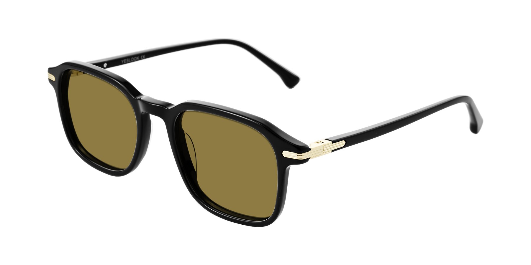 Angle of Tlaho in Black with Brown Polarized Lenses