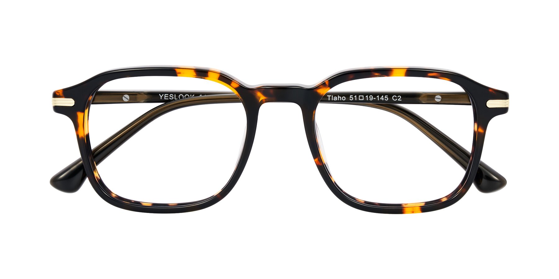 Folded Front of Tlaho in Tortoise with Clear Blue Light Blocking Lenses