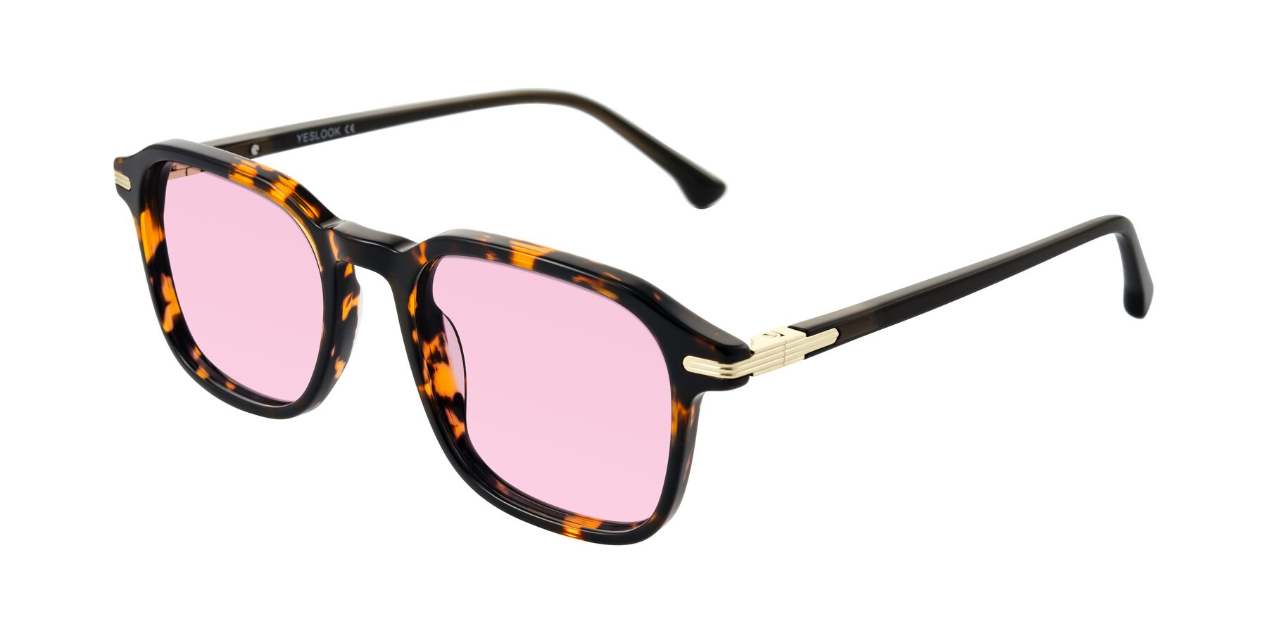 Angle of Tlaho in Tortoise with Light Pink Tinted Lenses