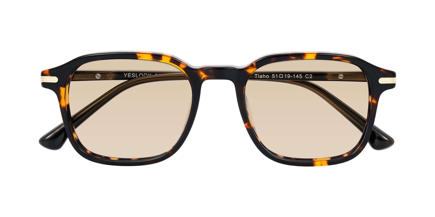 Folded Front of Tlaho in Tortoise with Light Brown Tinted Lenses