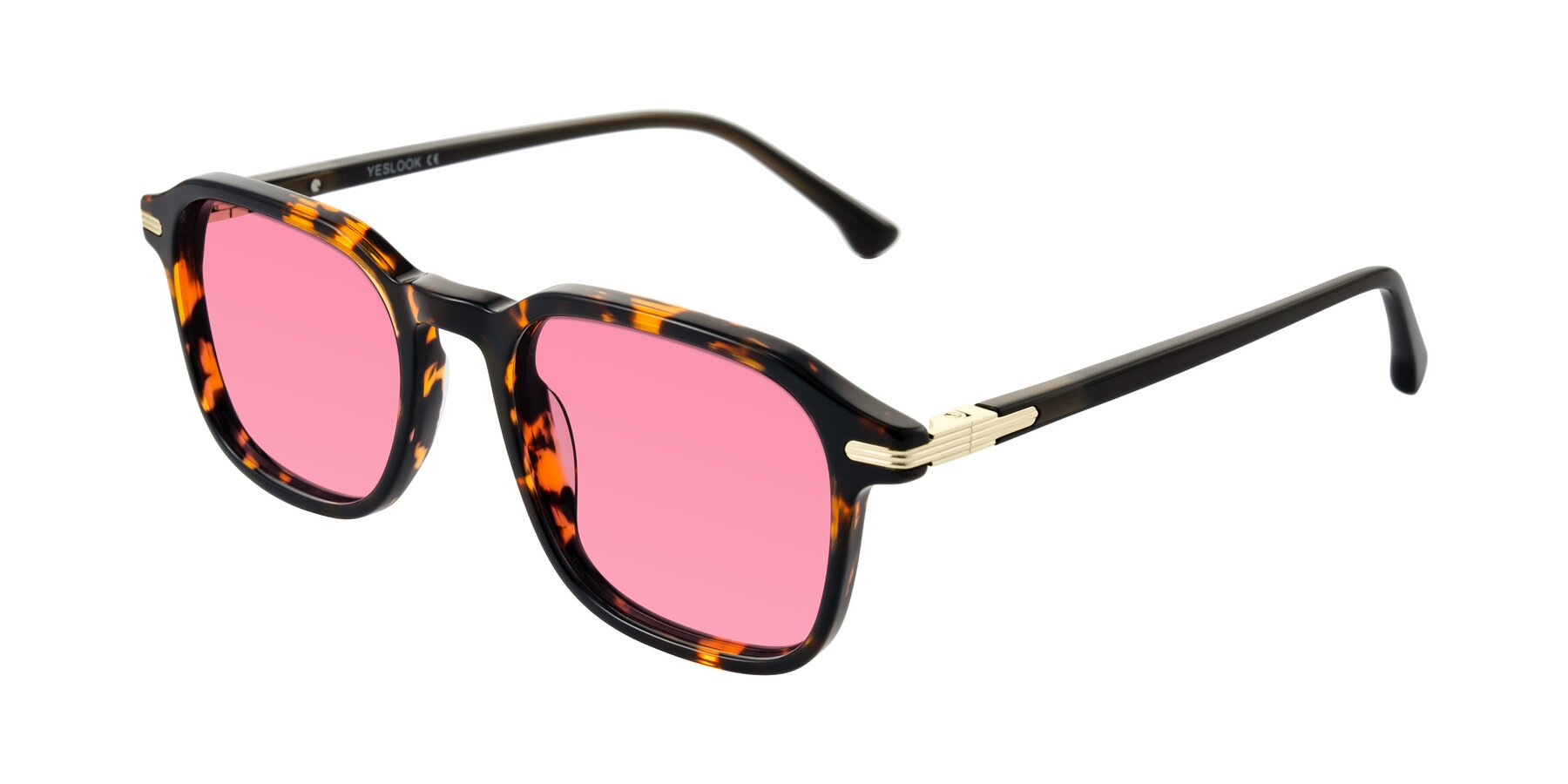 Angle of Tlaho in Tortoise with Pink Tinted Lenses