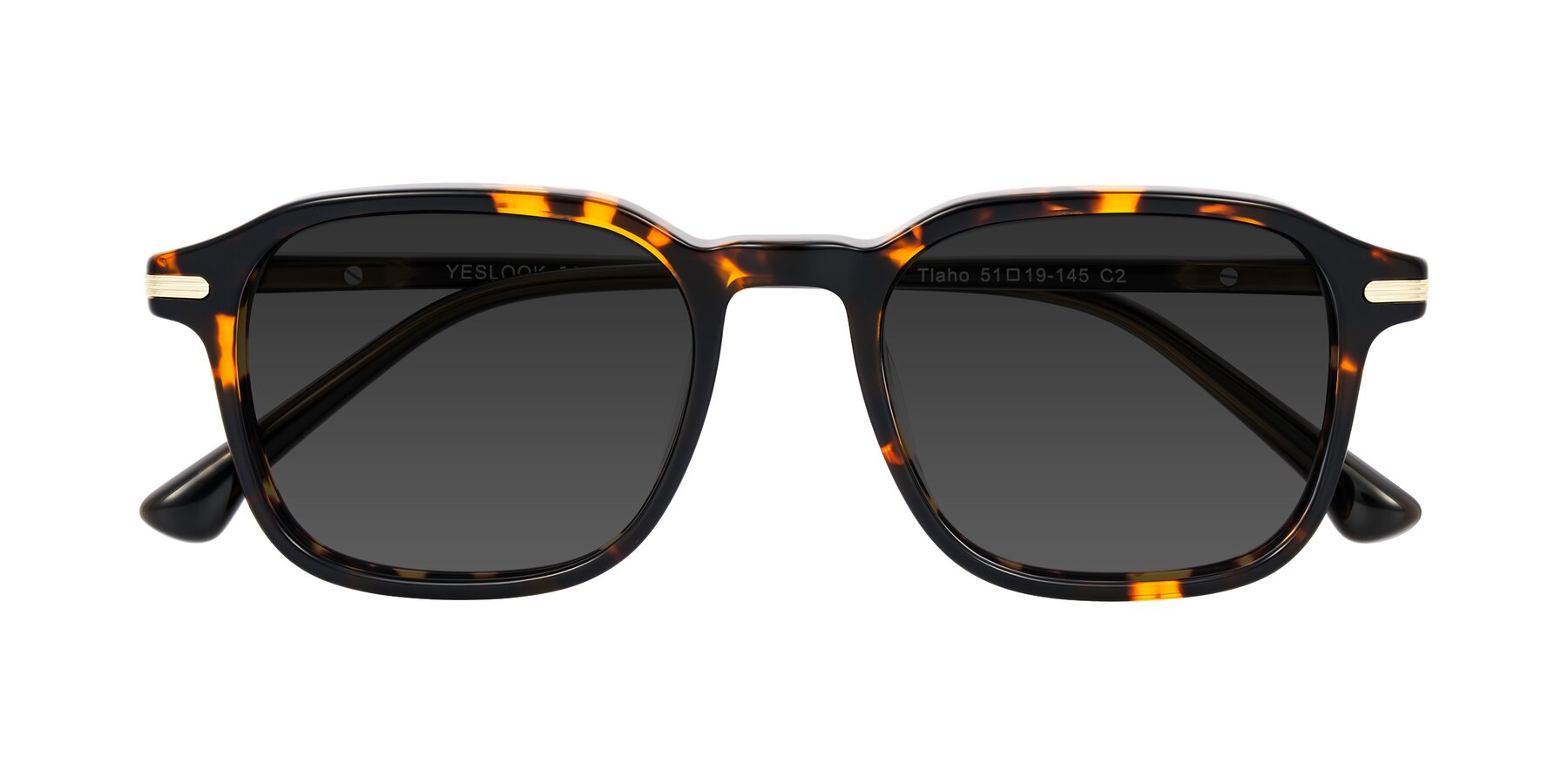 Folded Front of Tlaho in Tortoise with Gray Tinted Lenses