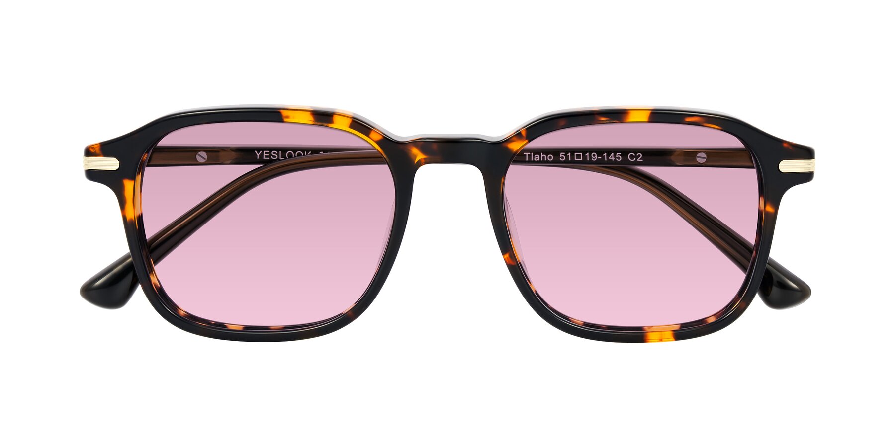 Folded Front of Tlaho in Tortoise with Light Wine Tinted Lenses