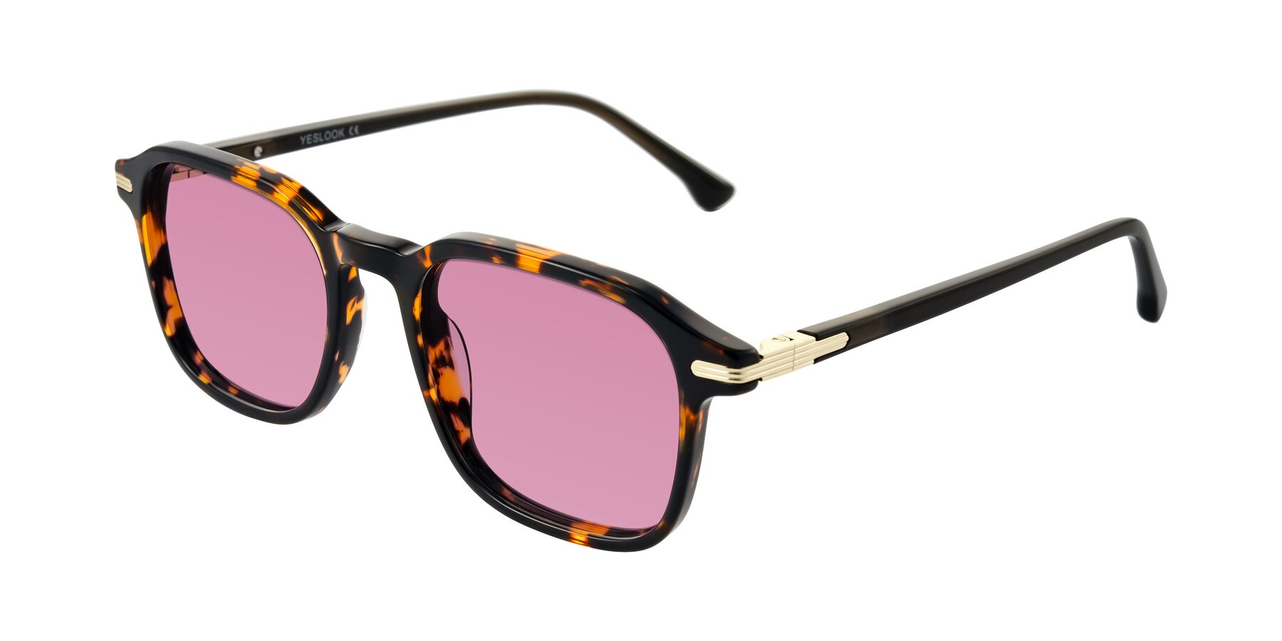 Angle of Tlaho in Tortoise with Medium Wine Tinted Lenses