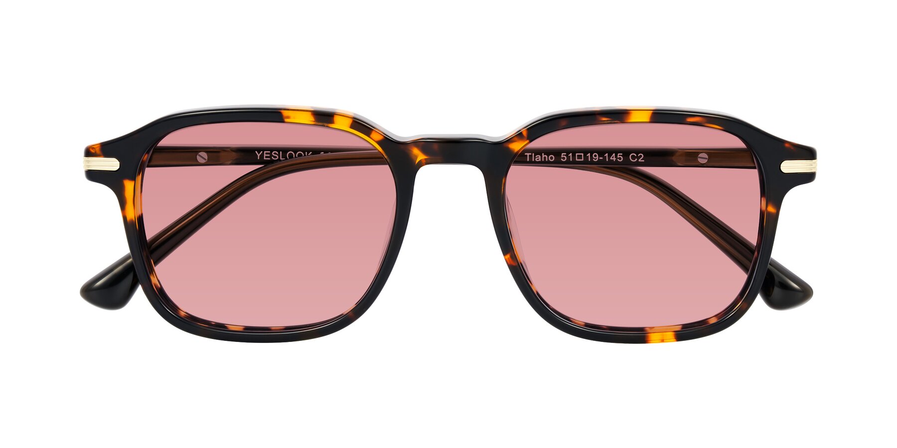 Folded Front of Tlaho in Tortoise with Medium Garnet Tinted Lenses