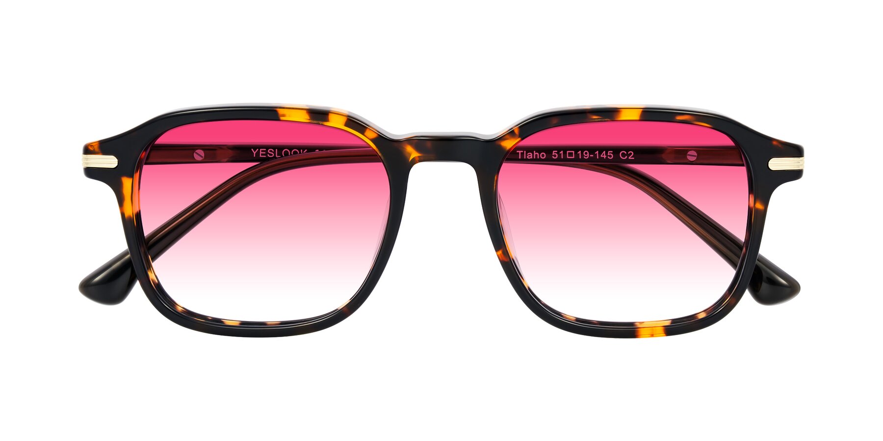 Folded Front of Tlaho in Tortoise with Pink Gradient Lenses