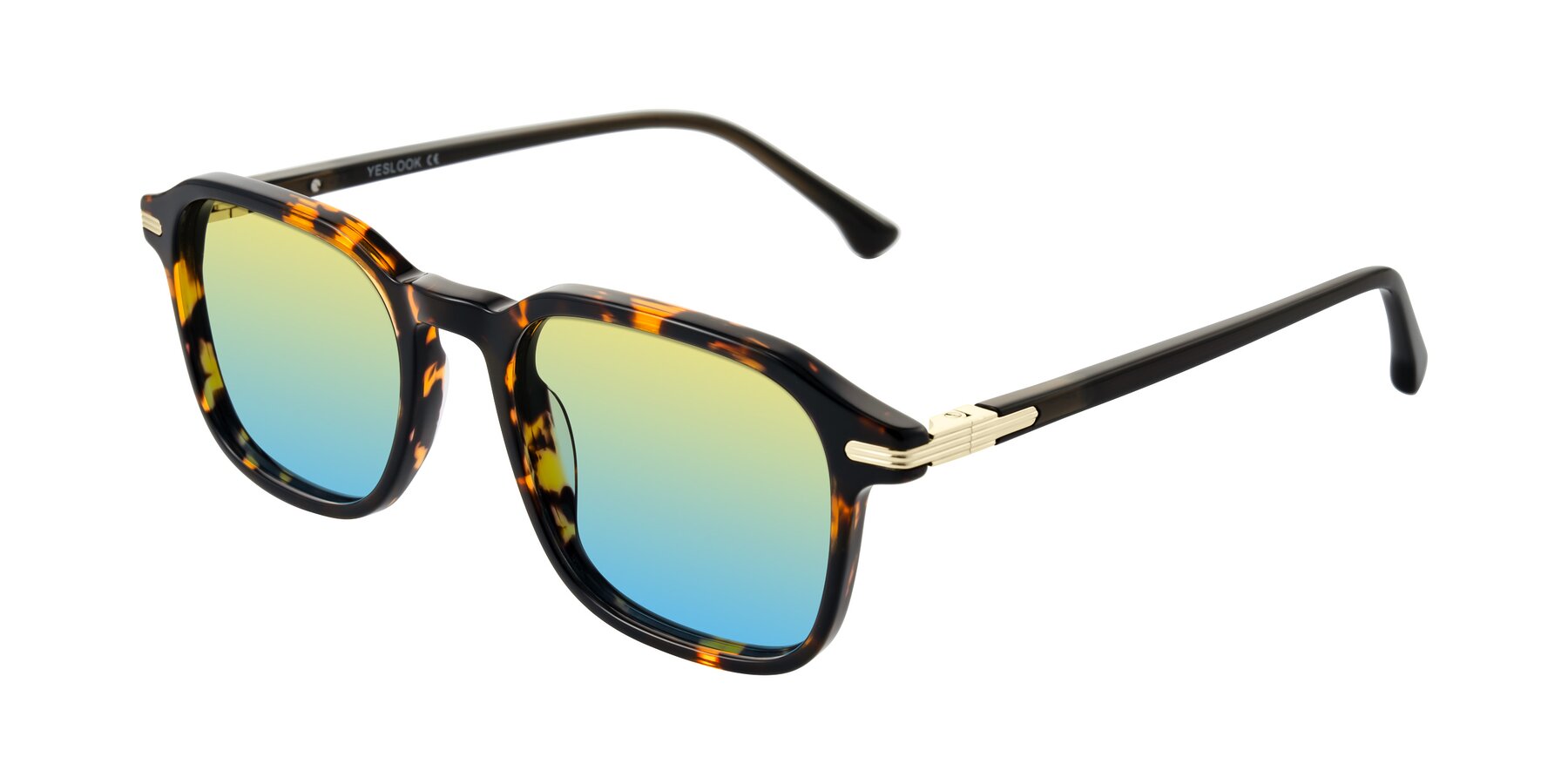Angle of Tlaho in Tortoise with Yellow / Blue Gradient Lenses