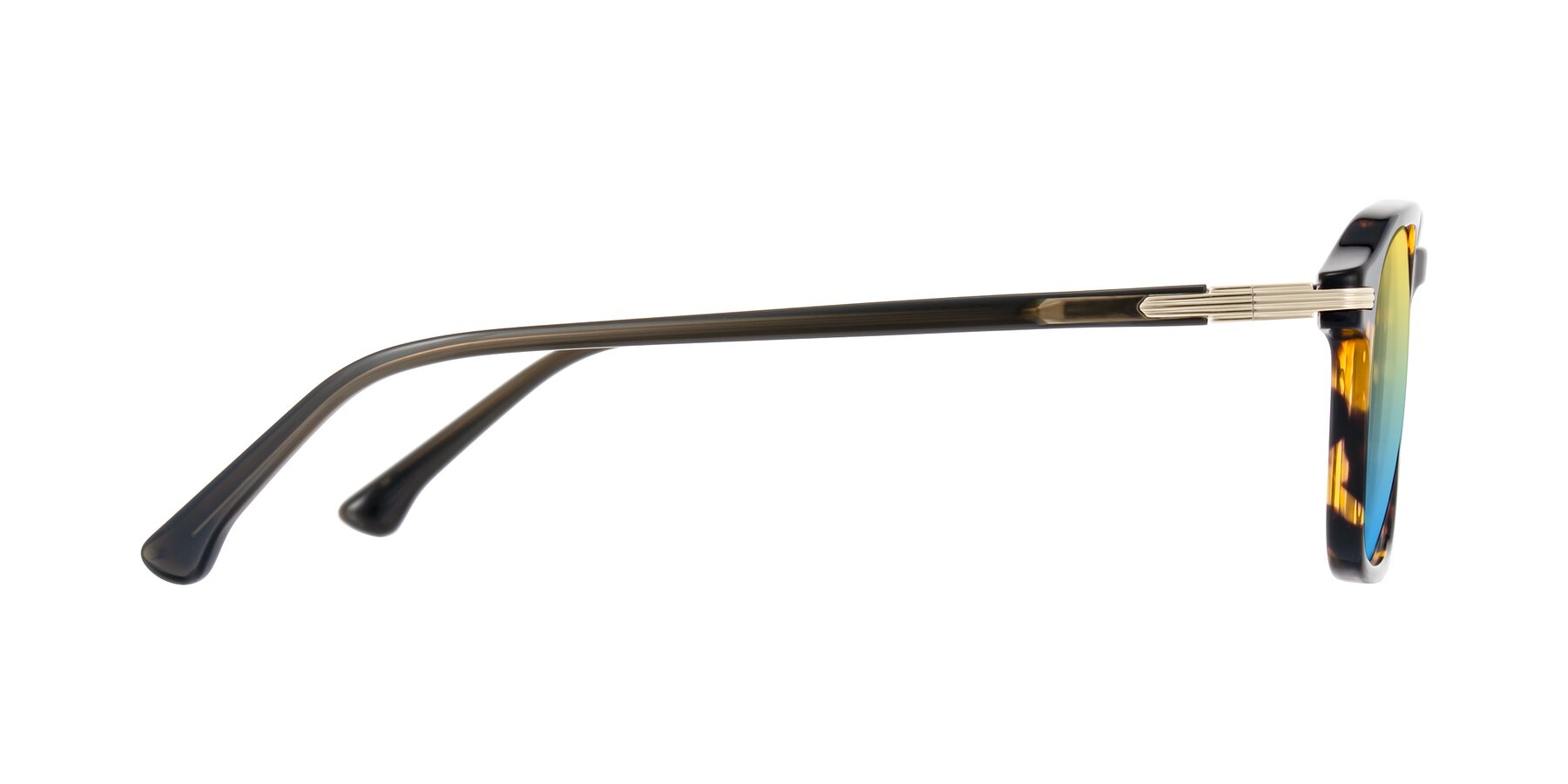 Side of Tlaho in Tortoise with Yellow / Blue Gradient Lenses