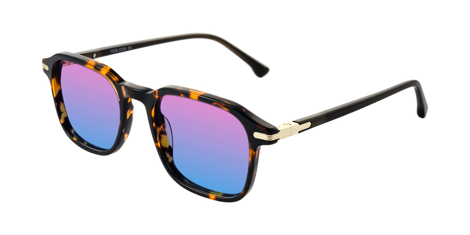 Angle of Tlaho in Tortoise with Pink / Blue Gradient Lenses