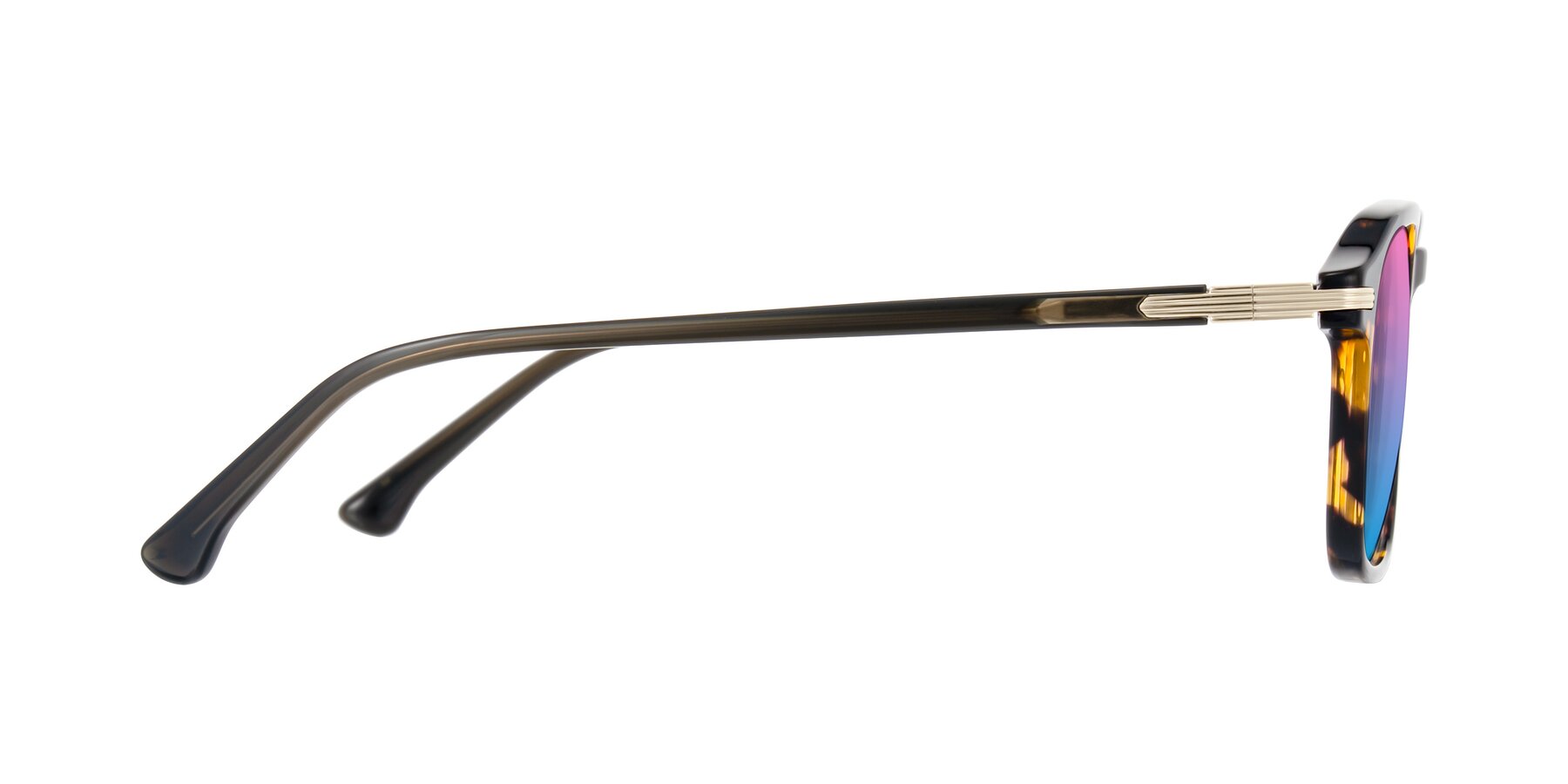 Side of Tlaho in Tortoise with Pink / Blue Gradient Lenses
