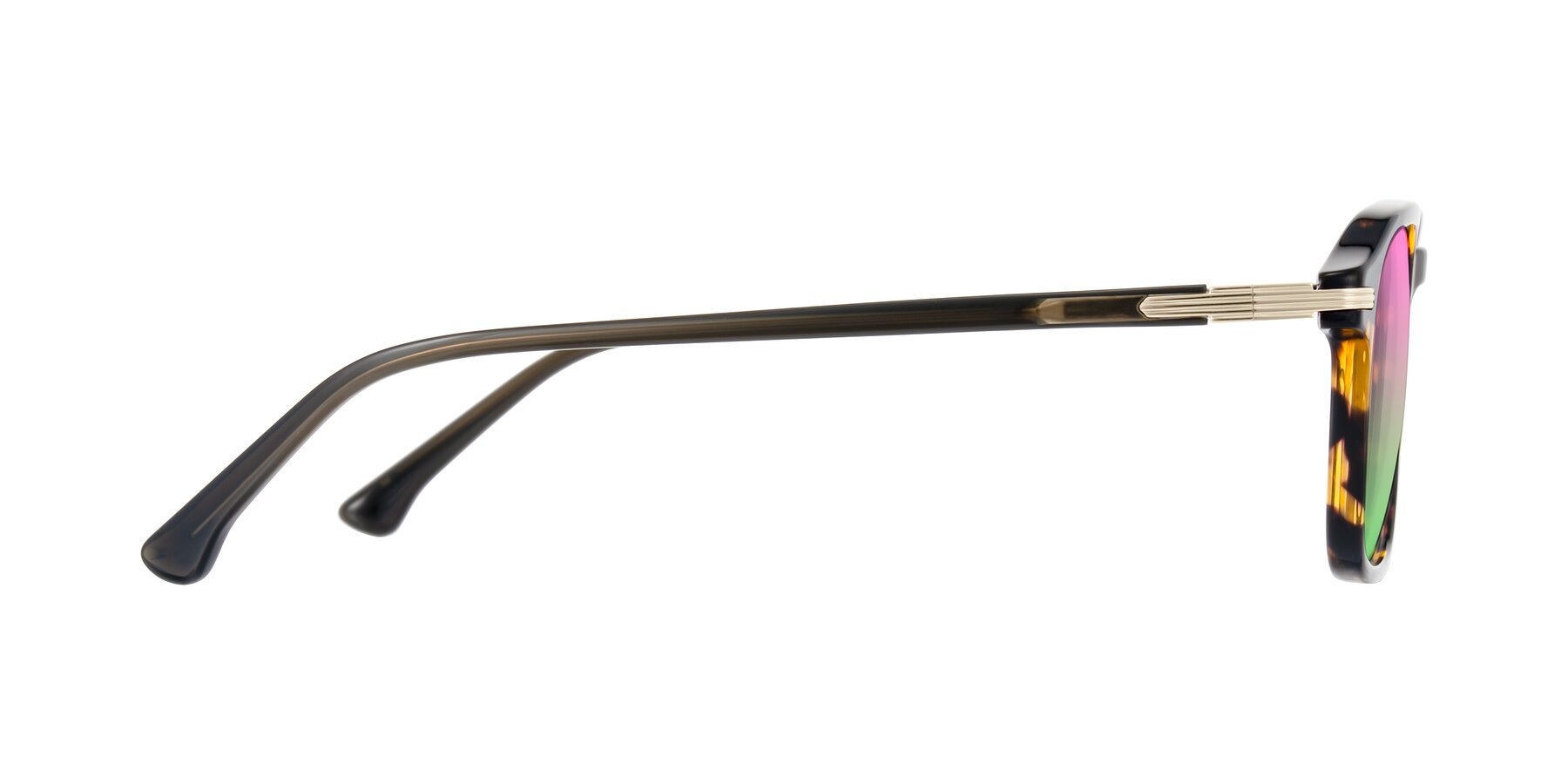Side of Tlaho in Tortoise with Pink / Green Gradient Lenses