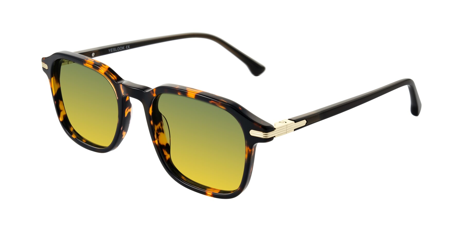 Angle of Tlaho in Tortoise with Green / Yellow Gradient Lenses