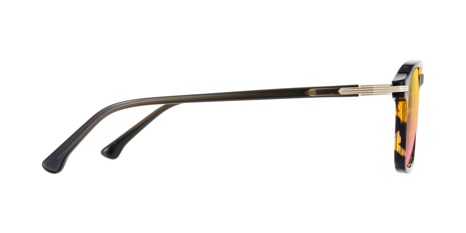 Side of Tlaho in Tortoise with Yellow / Pink Gradient Lenses
