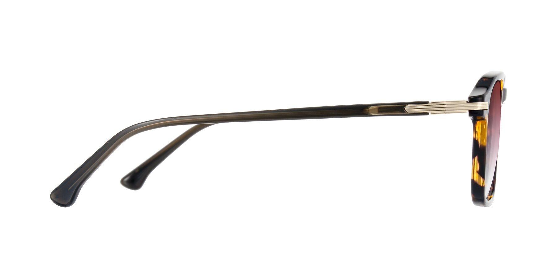 Side of Tlaho in Tortoise with Garnet Gradient Lenses