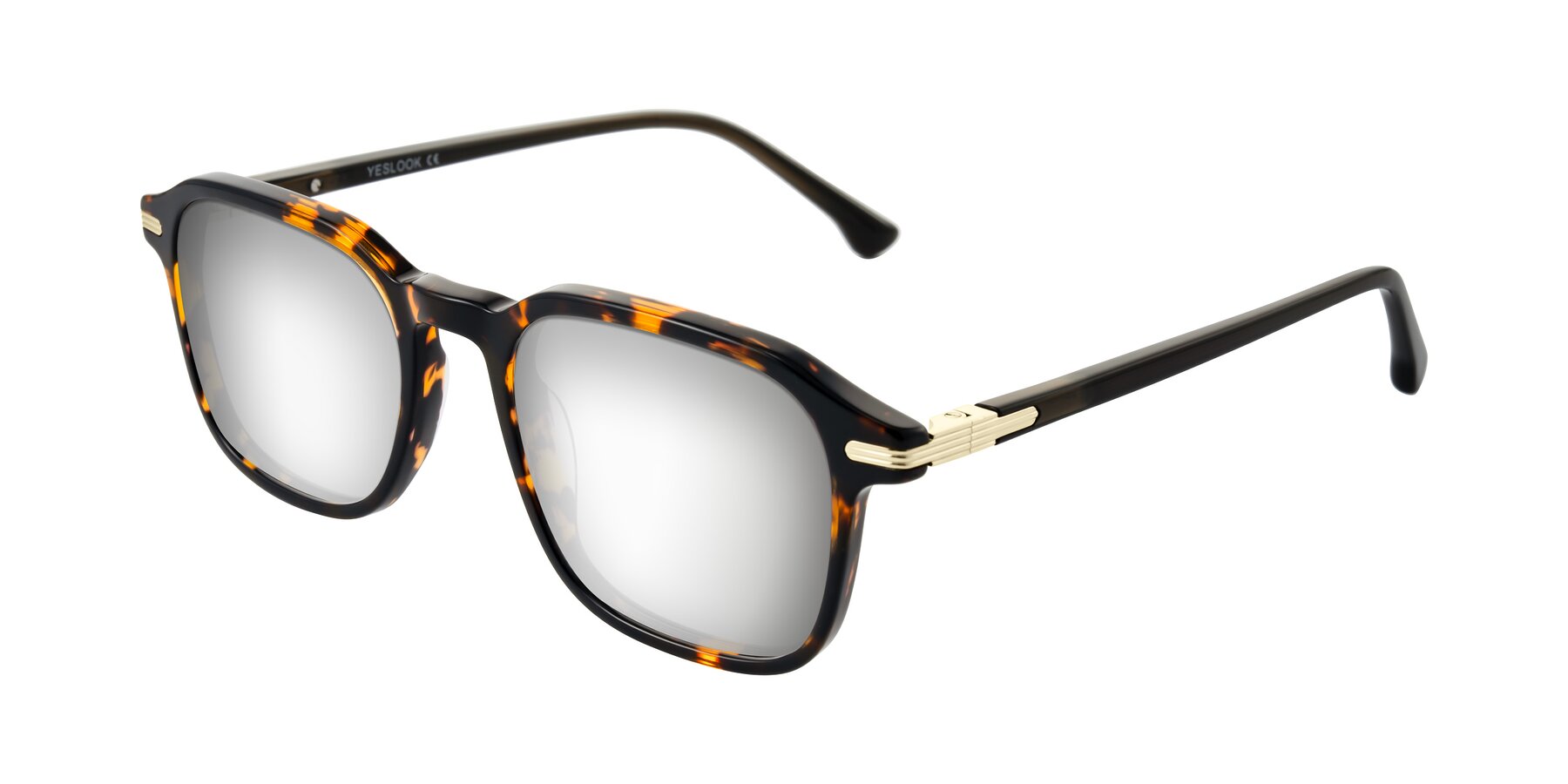 Angle of Tlaho in Tortoise with Silver Mirrored Lenses