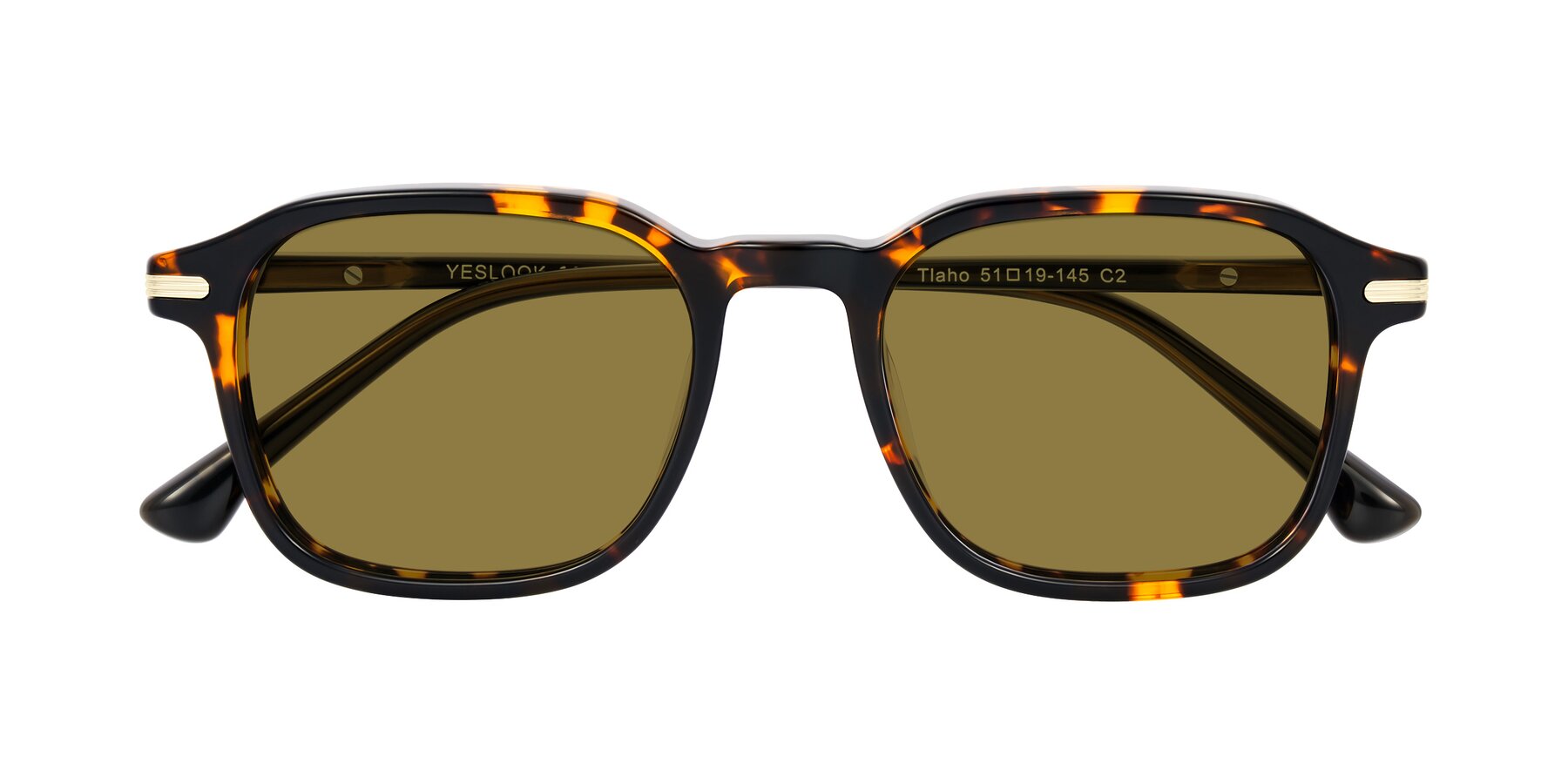 Folded Front of Tlaho in Tortoise with Brown Polarized Lenses