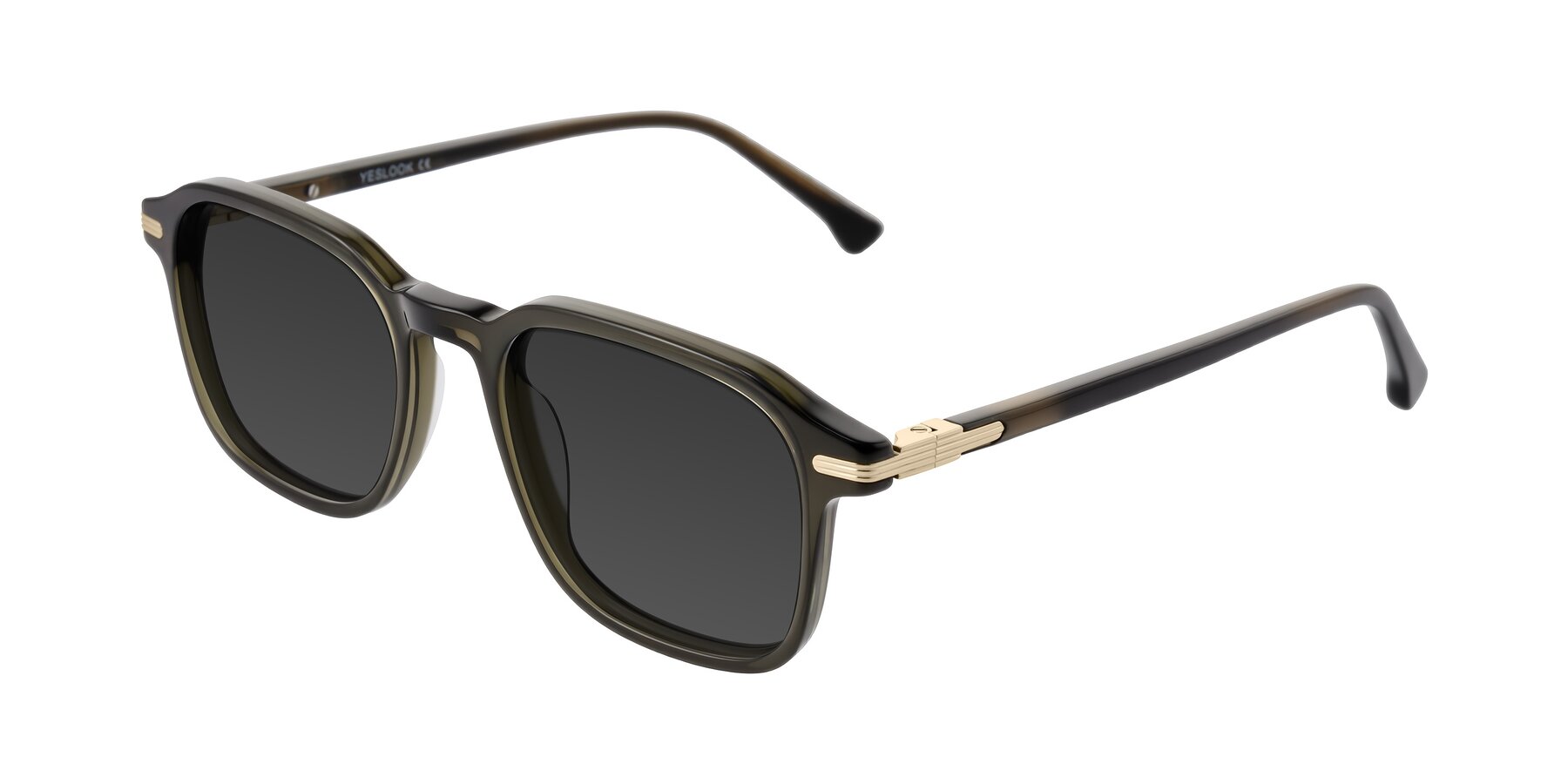 Angle of Tlaho in Dark Green with Gray Tinted Lenses