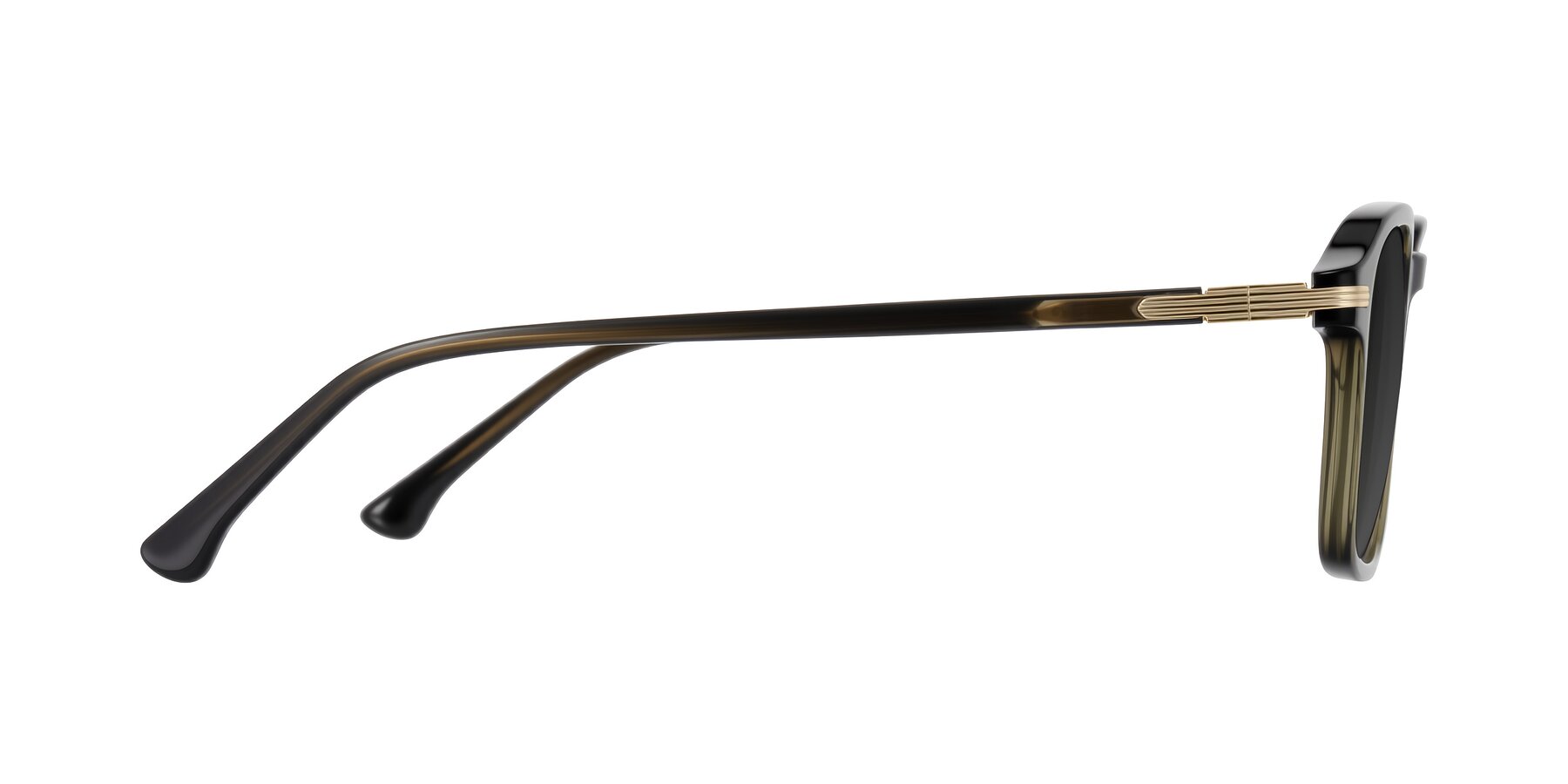 Side of Tlaho in Dark Green with Gray Tinted Lenses