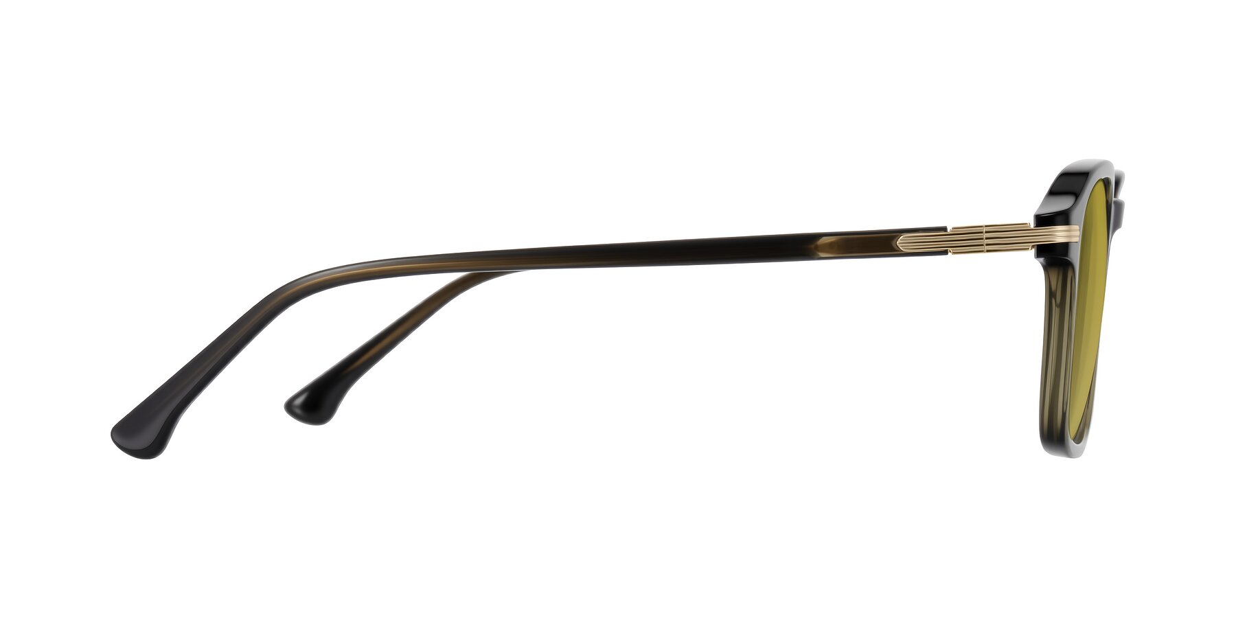 Side of Tlaho in Dark Green with Champagne Tinted Lenses