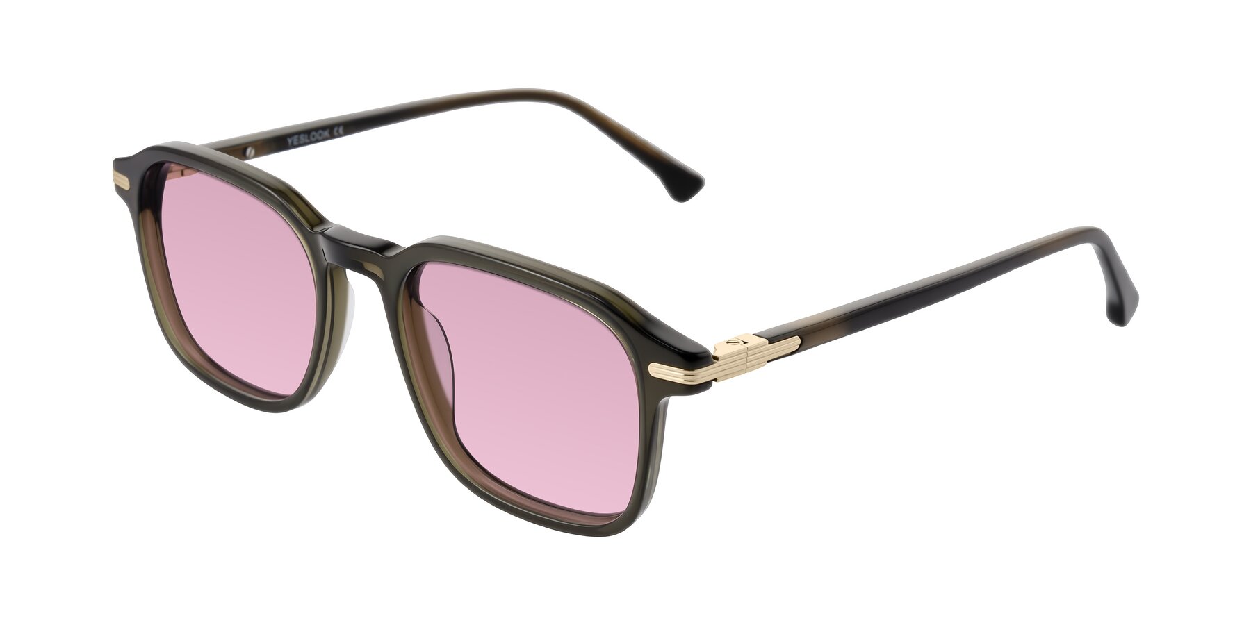 Angle of Tlaho in Dark Green with Light Wine Tinted Lenses