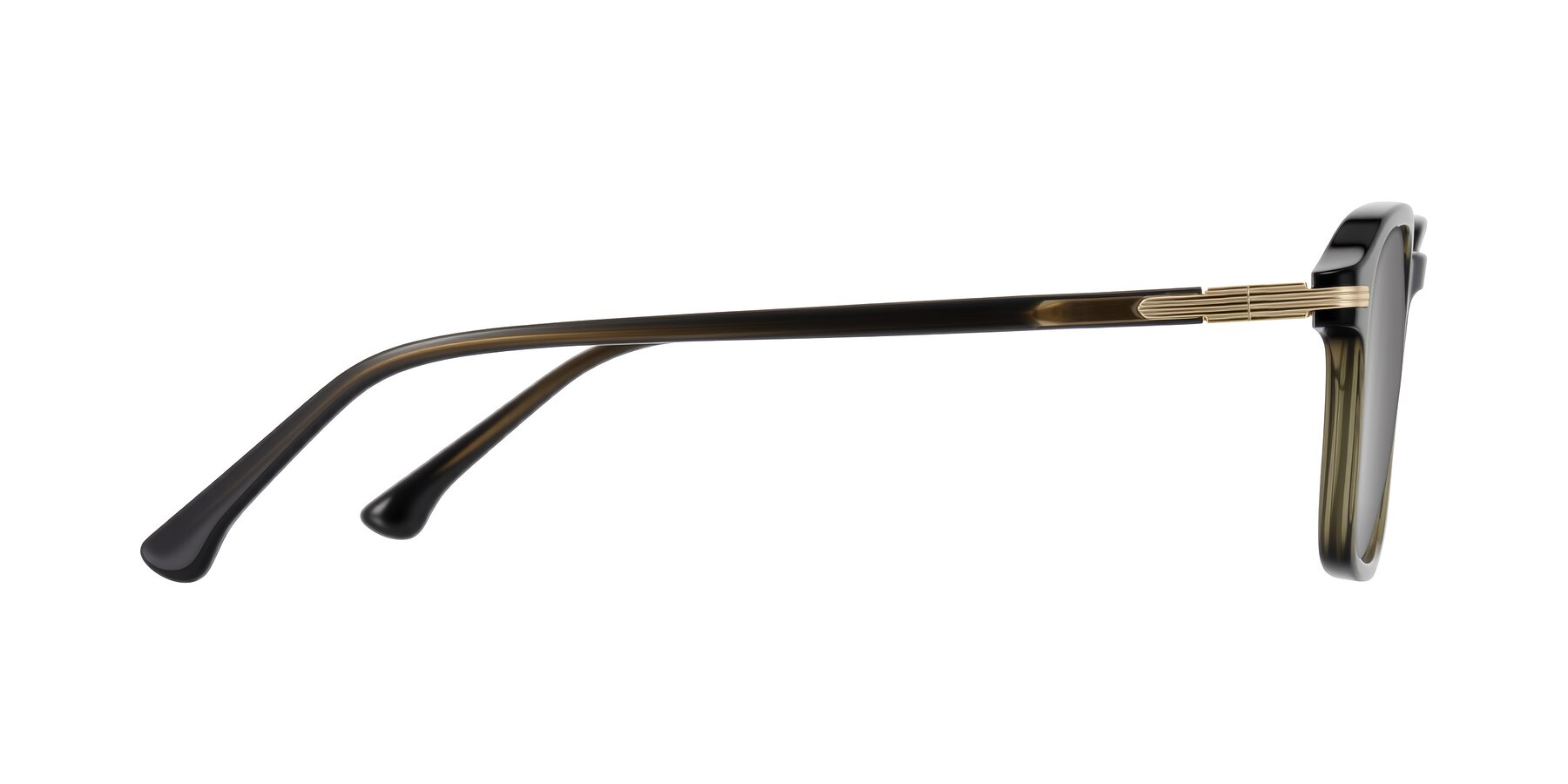 Side of Tlaho in Dark Green with Silver Mirrored Lenses