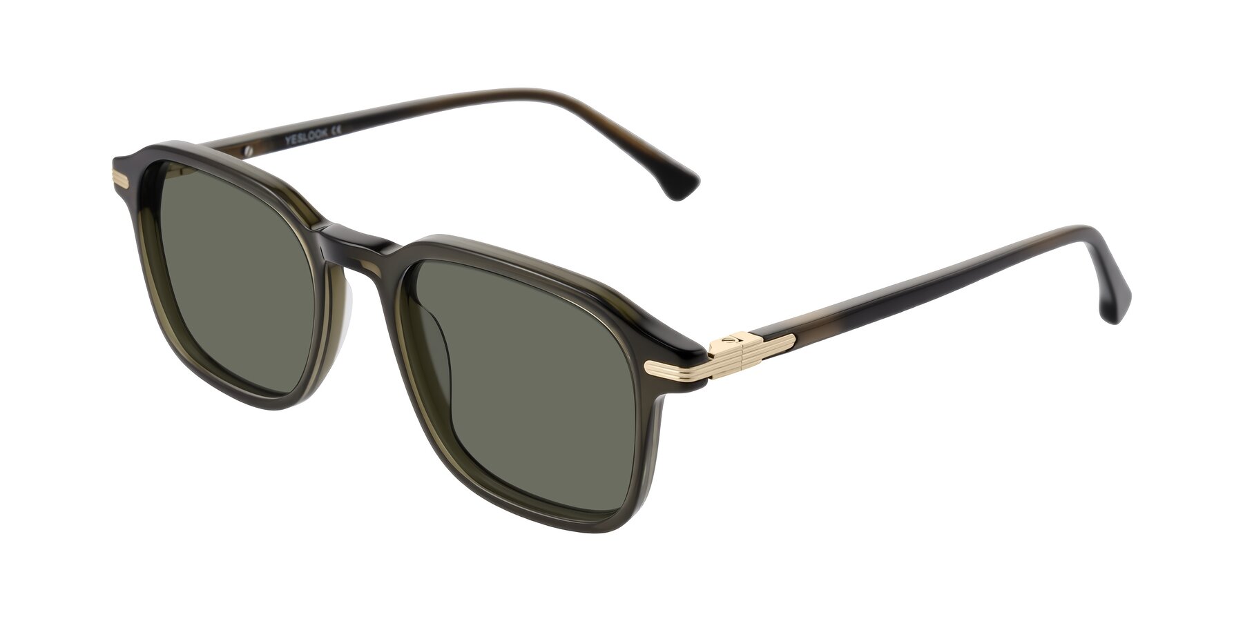 Angle of Tlaho in Dark Green with Gray Polarized Lenses