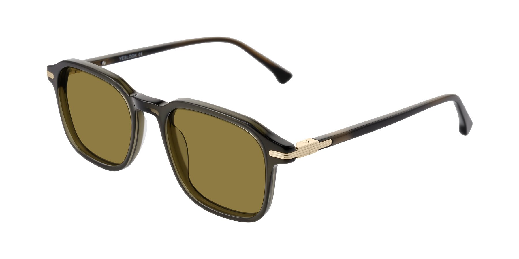 Angle of Tlaho in Dark Green with Brown Polarized Lenses