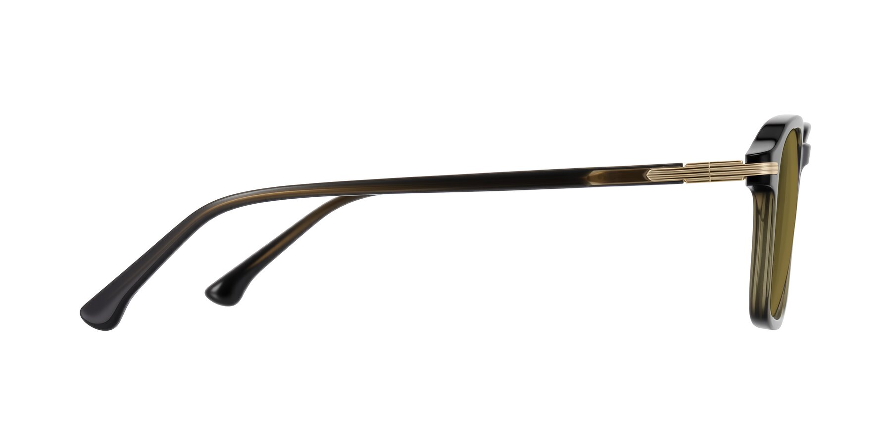 Side of Tlaho in Dark Green with Brown Polarized Lenses