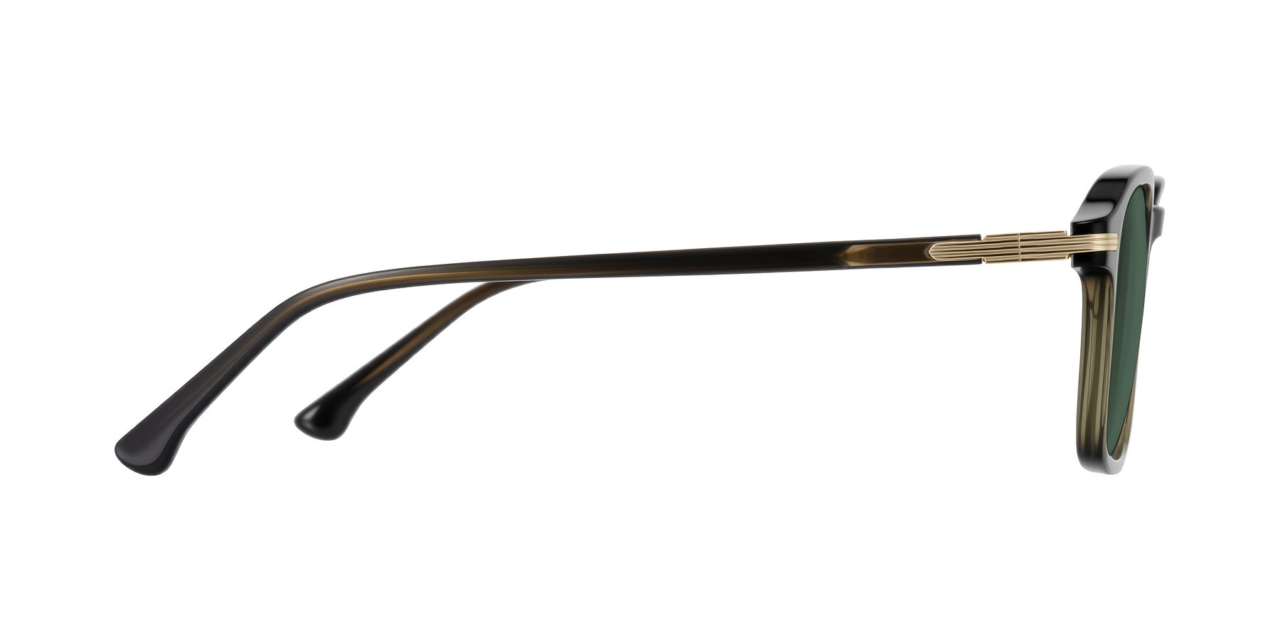 Side of Tlaho in Dark Green with Green Polarized Lenses