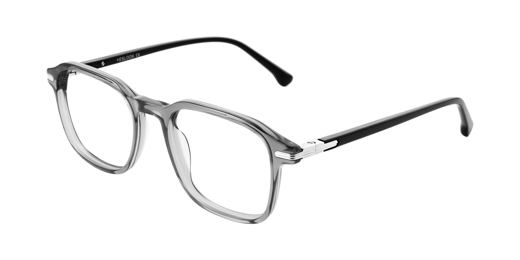 Angle of Tlaho in Gray with Clear Blue Light Blocking Lenses